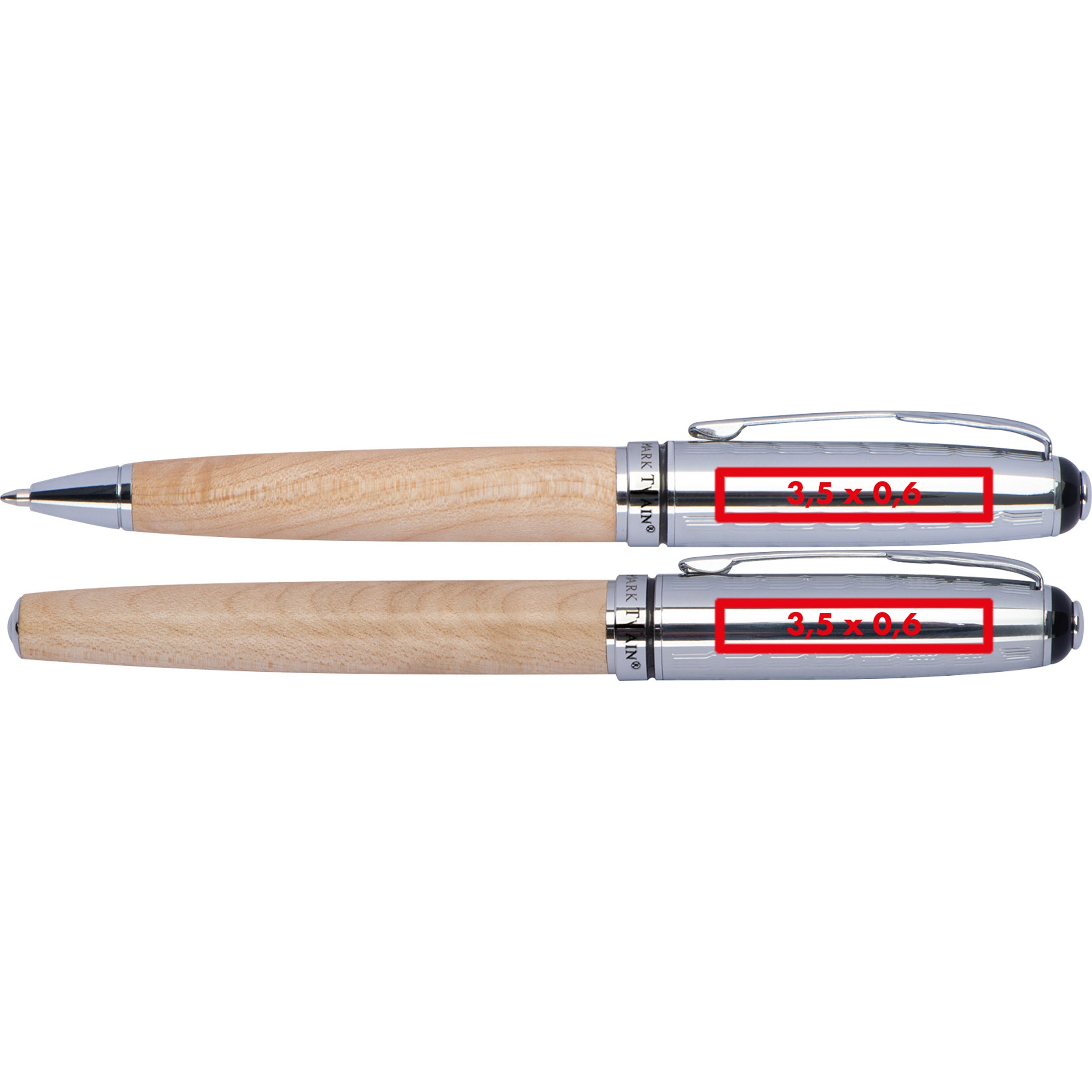 Mark Twain Schreibset aus Holz ROLAND