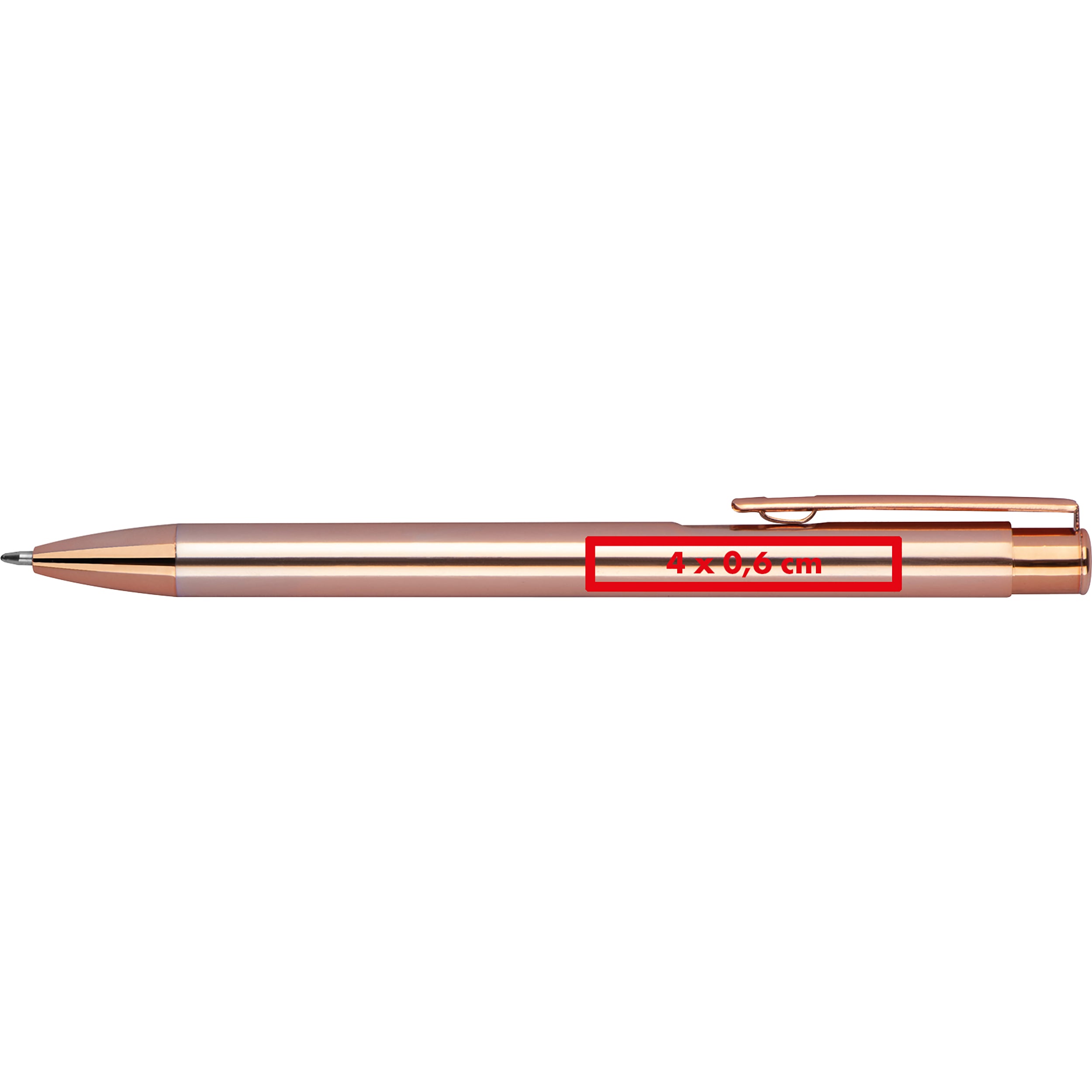 Druckkugelschreiber aus Aluminium in Metallic Farben MELANIA