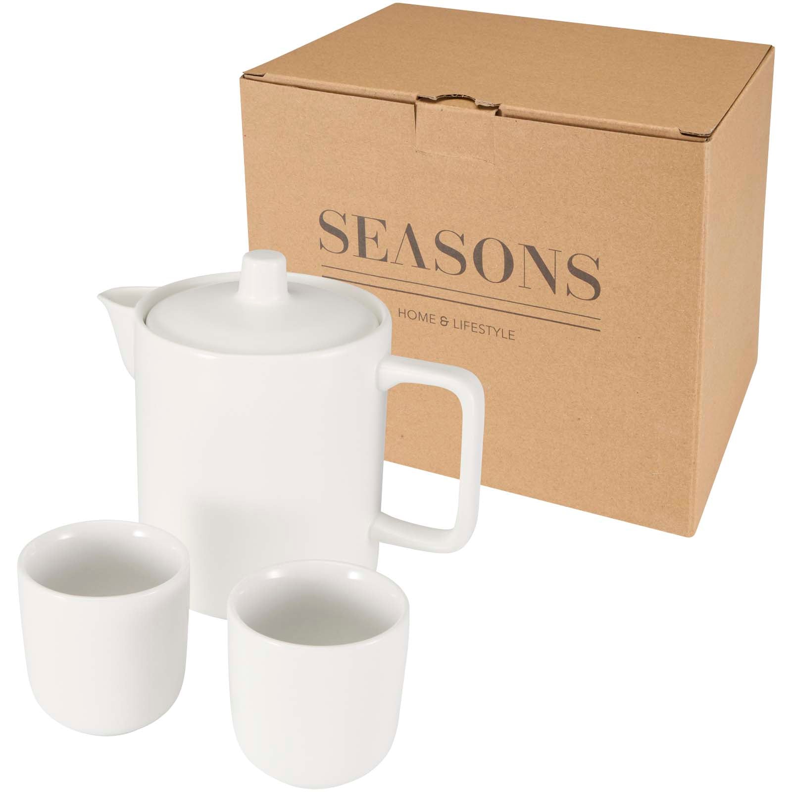 Suki Set aus Teekanne und Tassen – Weiss