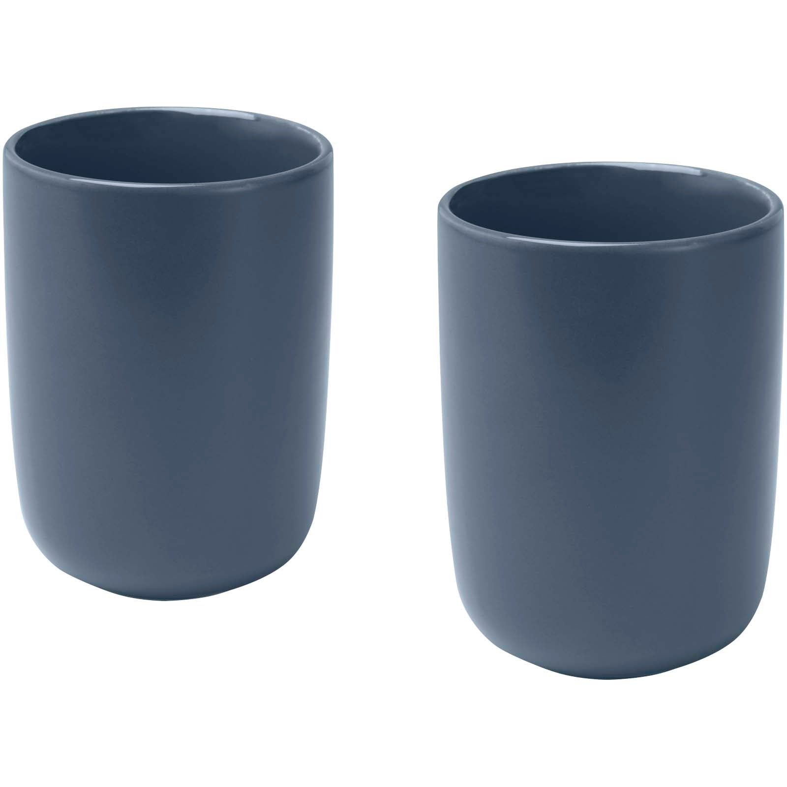 Male 350 ml Keramiktassen – 2er-Set, matt – Hale Blau