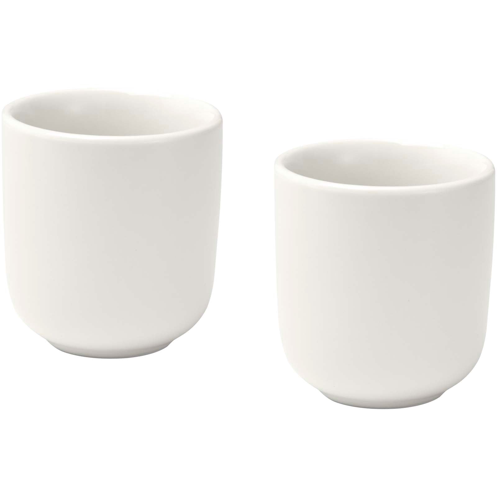 Male 90 ml Keramik Espressotassen – 2er Set, matt – Weiss