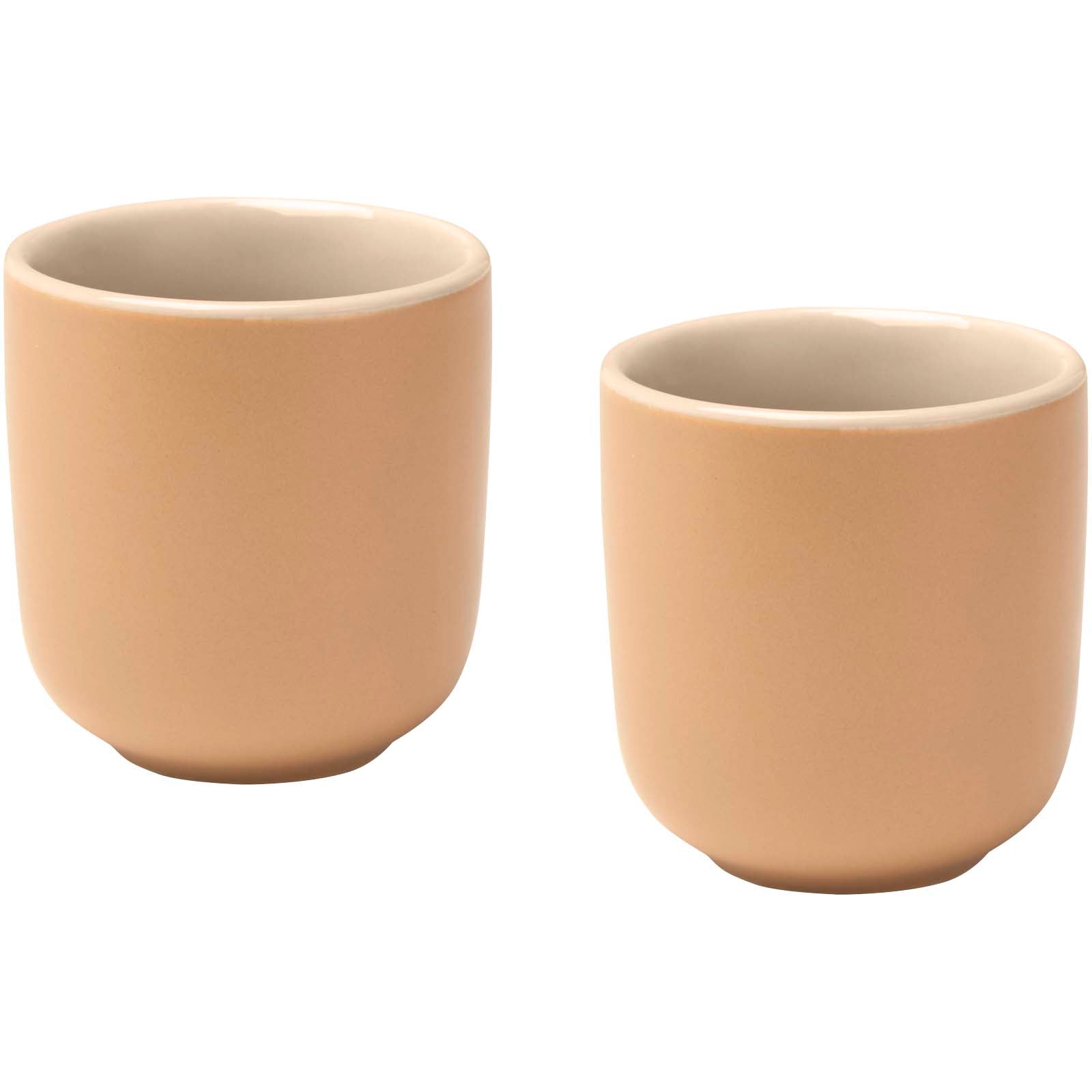 Male 90 ml Keramik Espressotassen – 2er Set, matt – Oatmeal