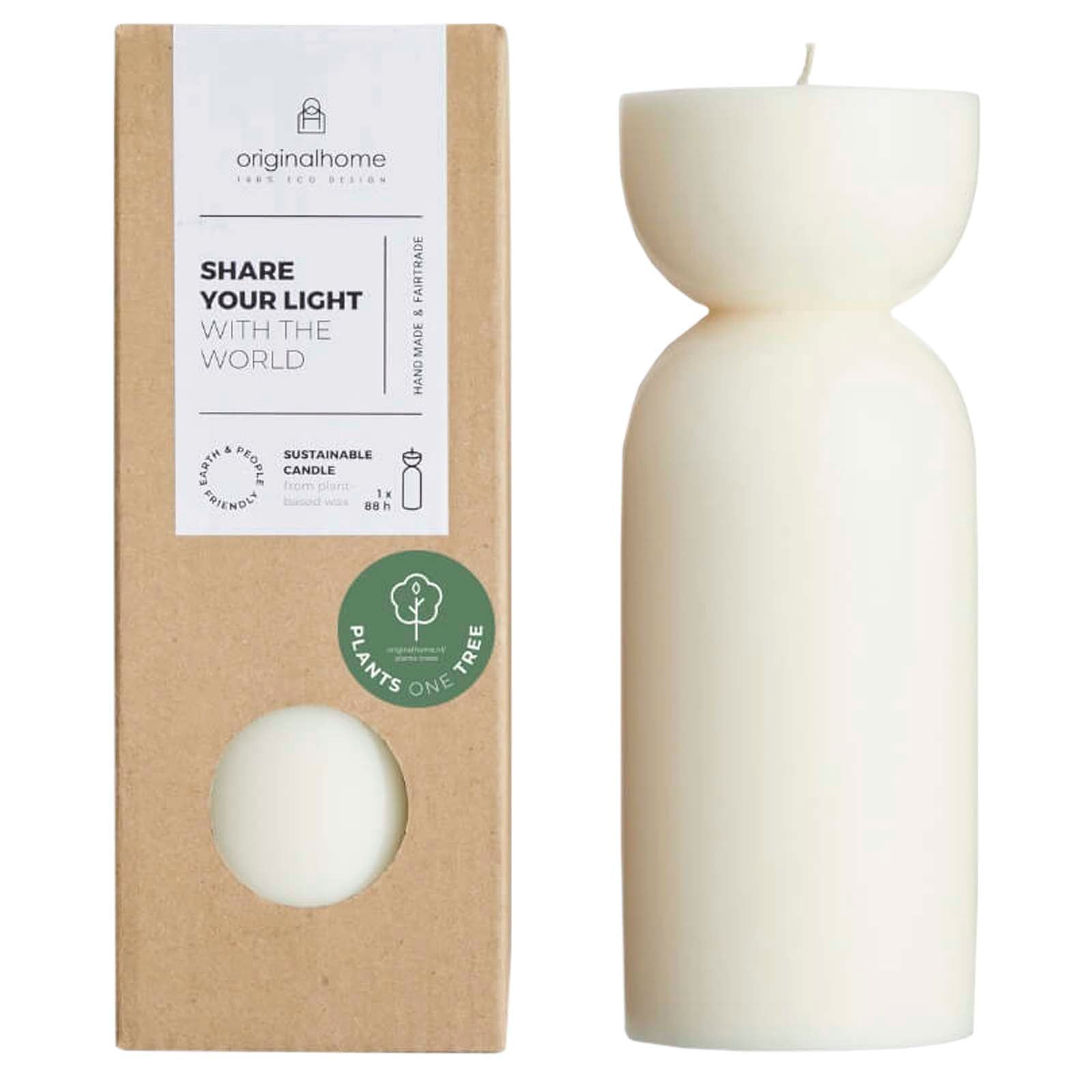 Originalhome Bio-Kerze – Medium – Offwhite