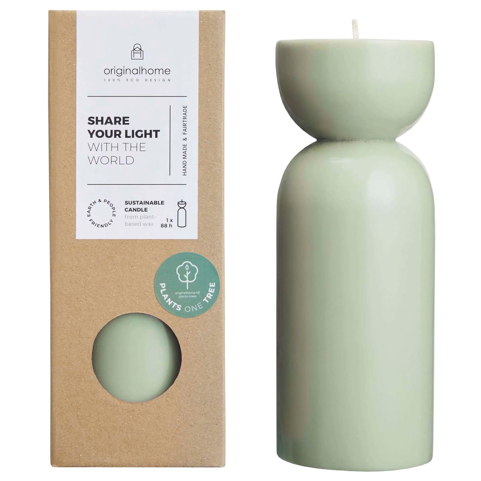 Originalhome Bio-Kerze – Medium – Heather Grün