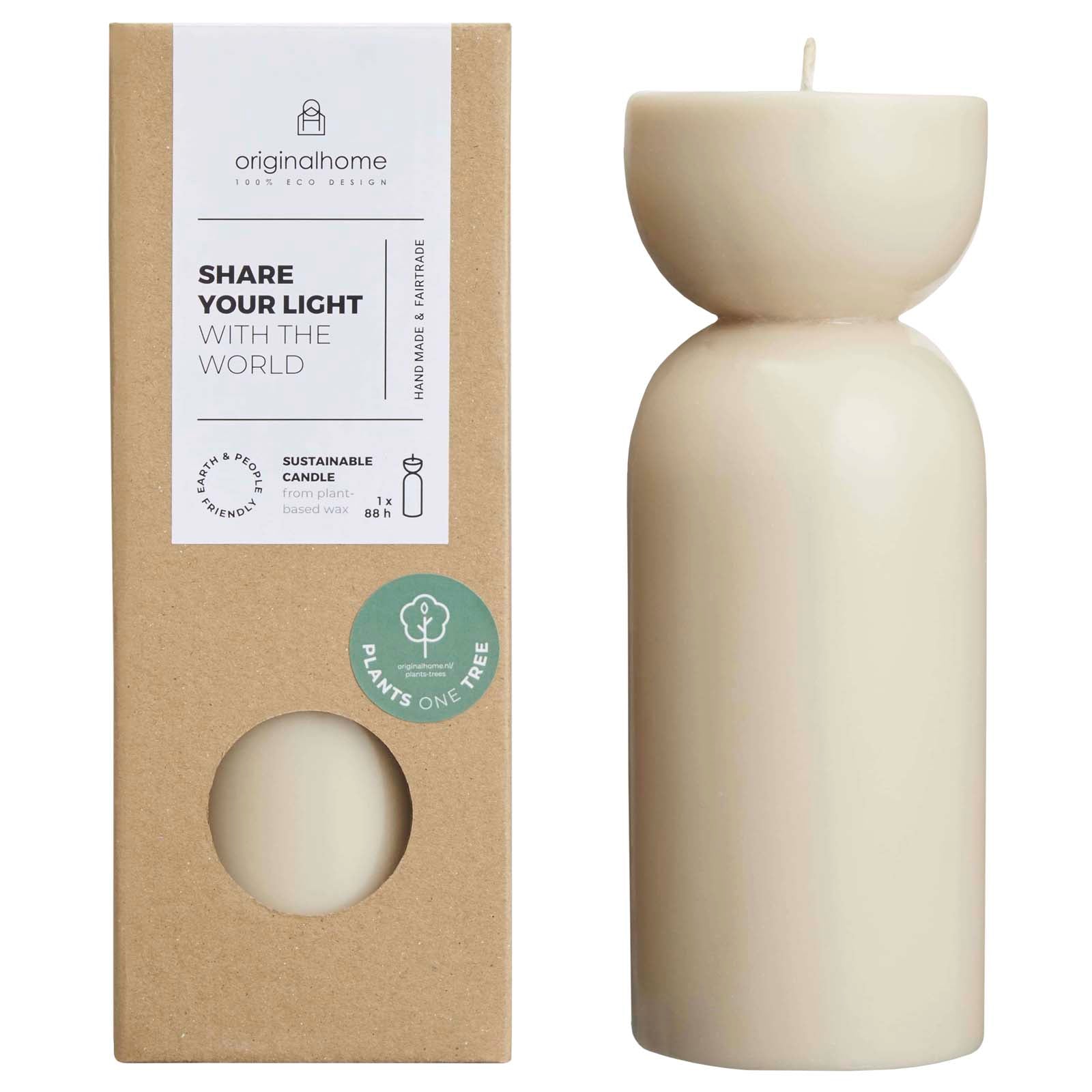 Originalhome Bio-Kerze – Medium – Beige