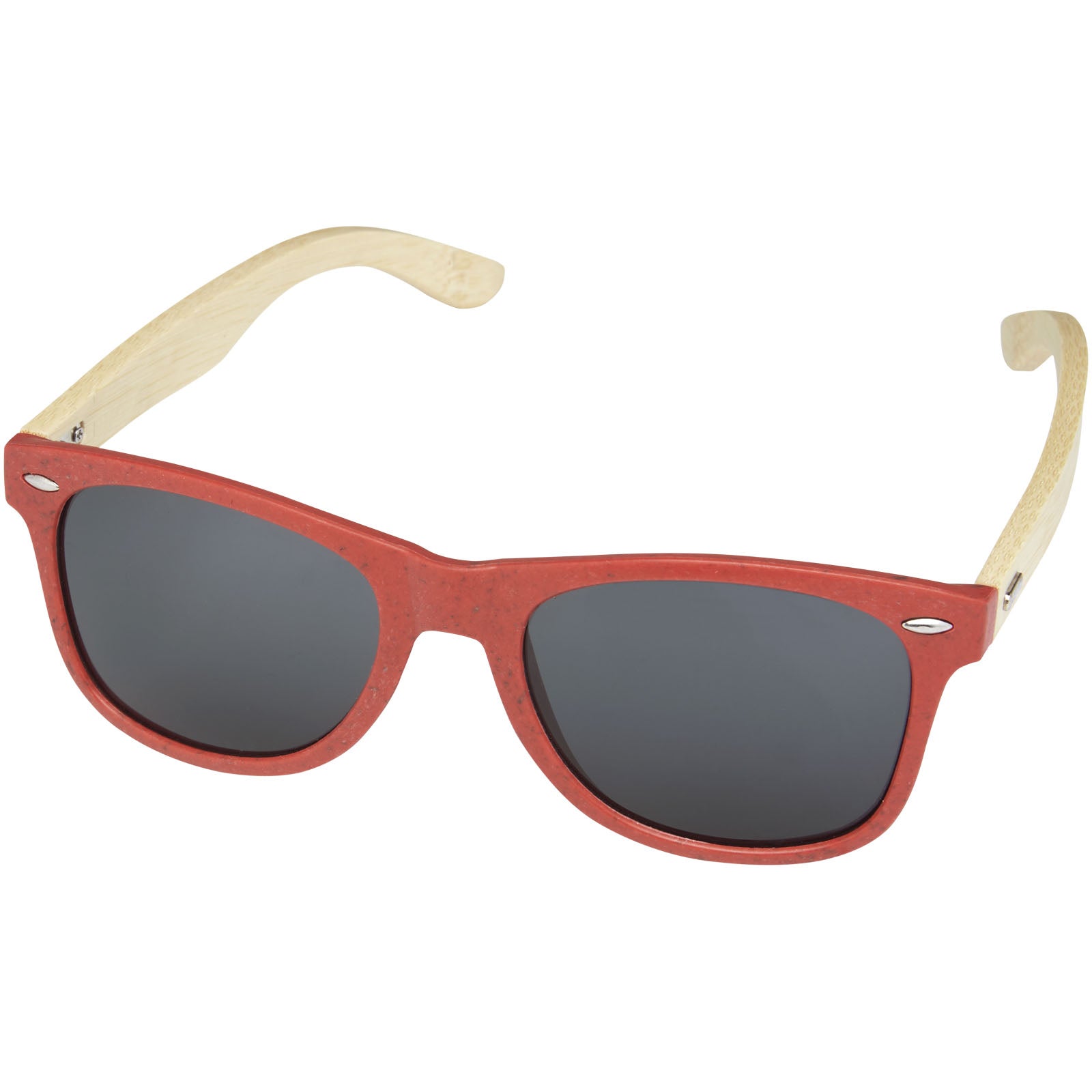 Sun Ray Bambus Sonnenbrille – Rot