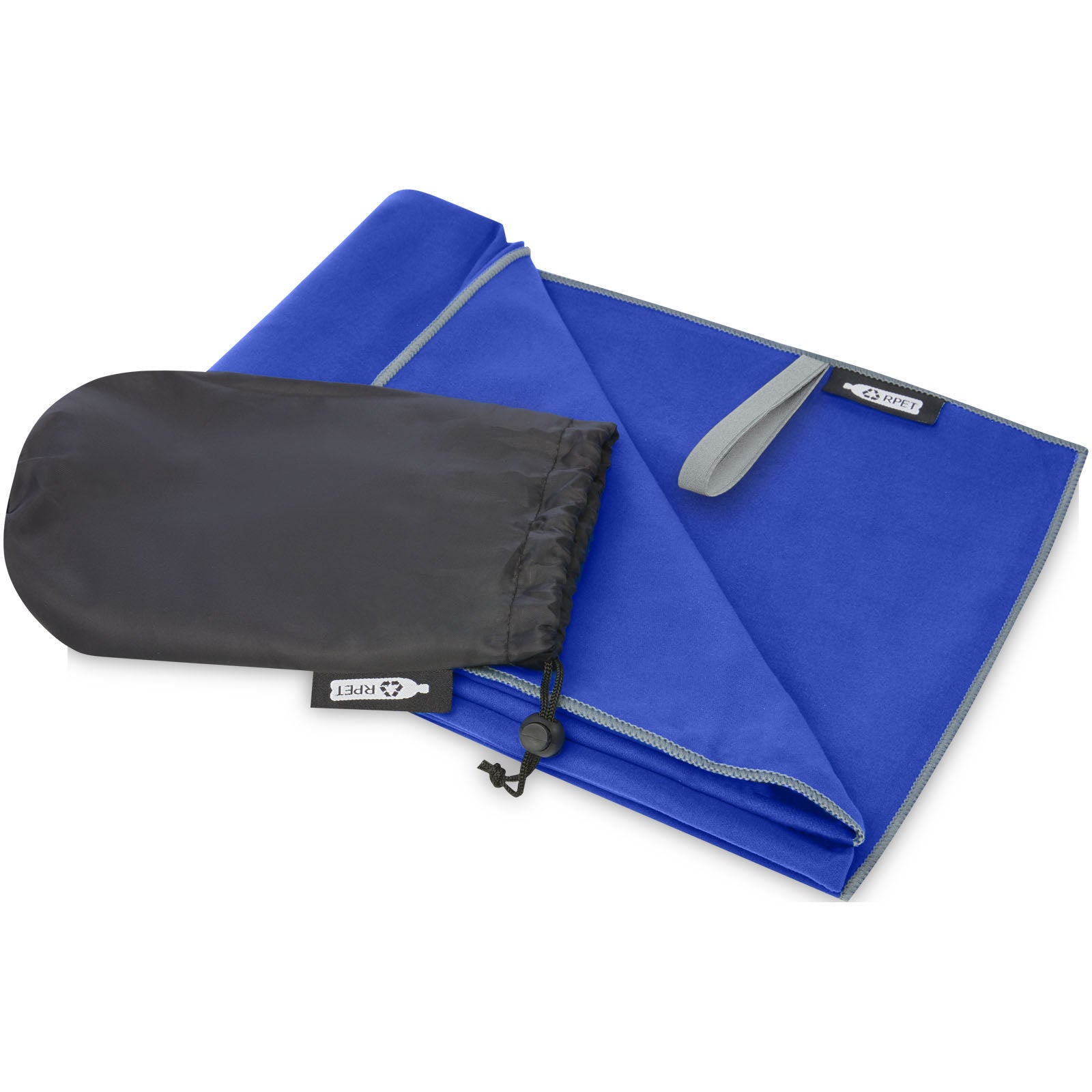 Pieter ultraleichtes und schnell trocknendes Handtuch aus rPET 130 x 80 cm – Processblau