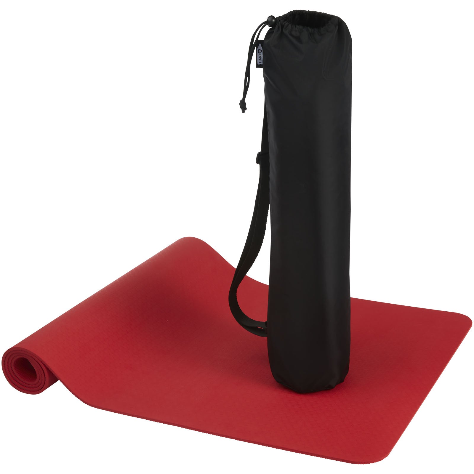 Virabha Yogamatte aus recyceltem TPE – Rot