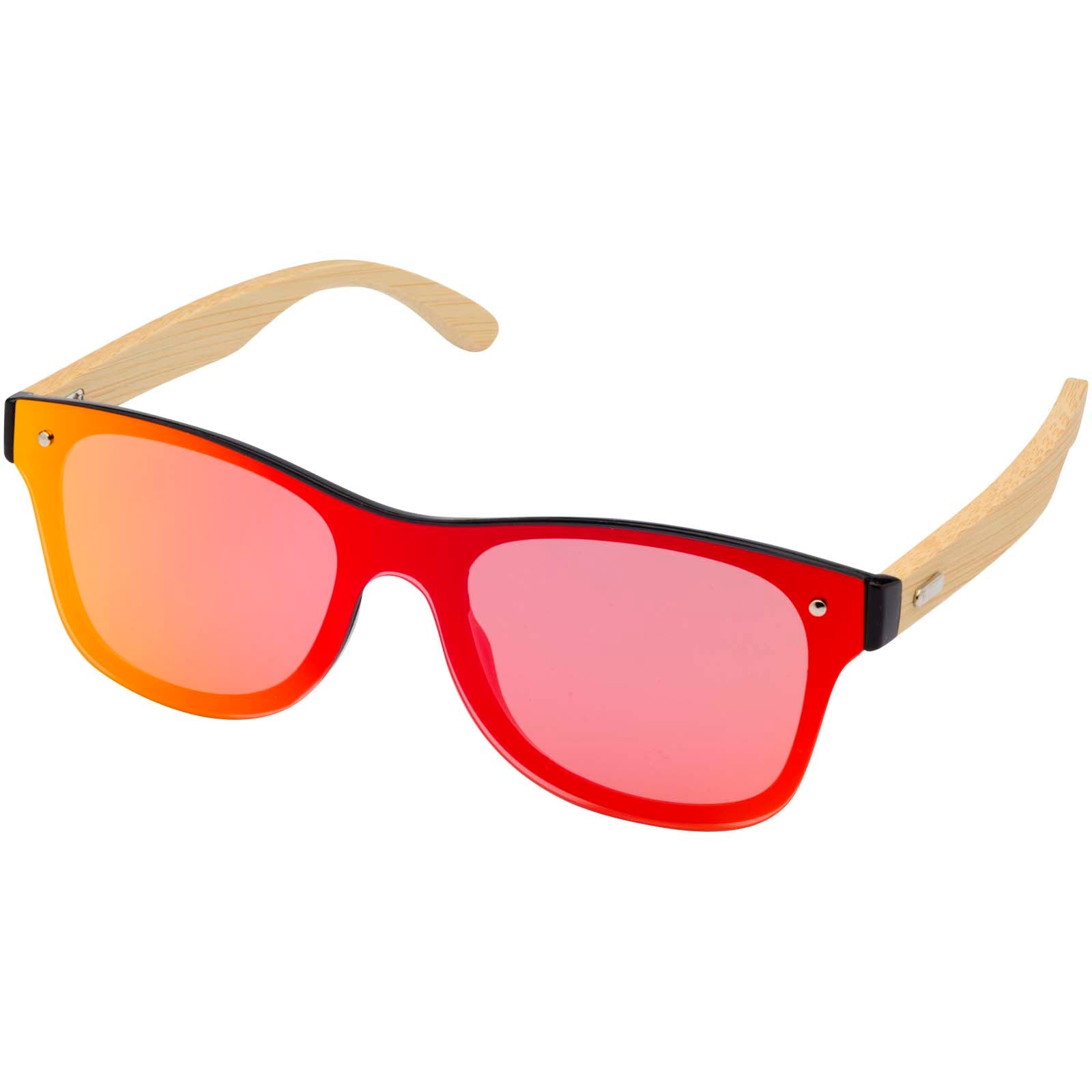 Tan Sonnenbrille mit Bambusbügeln – Gelb
