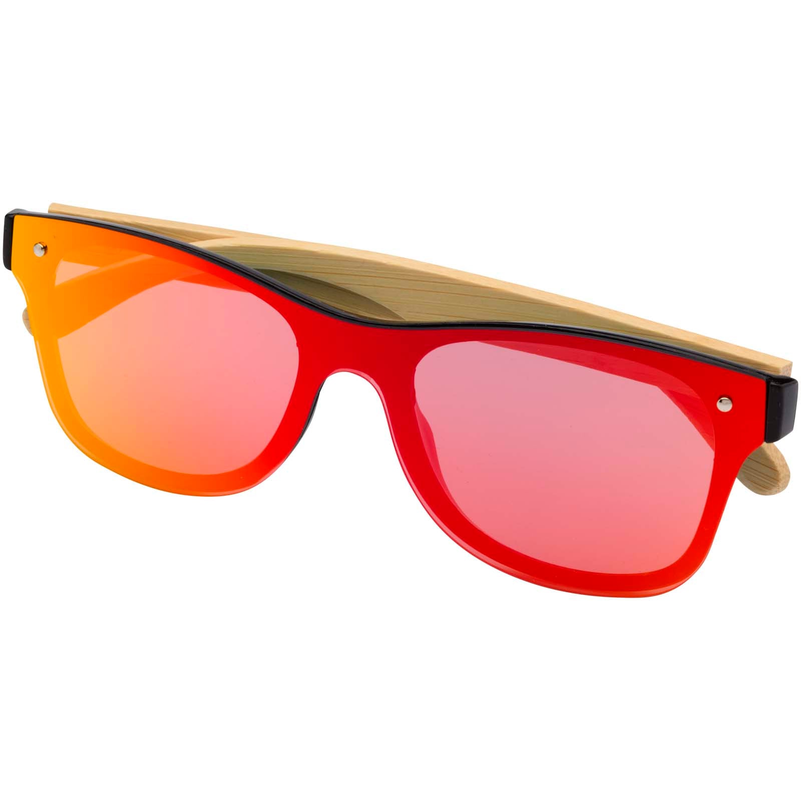 Tan Sonnenbrille mit Bambusbügeln