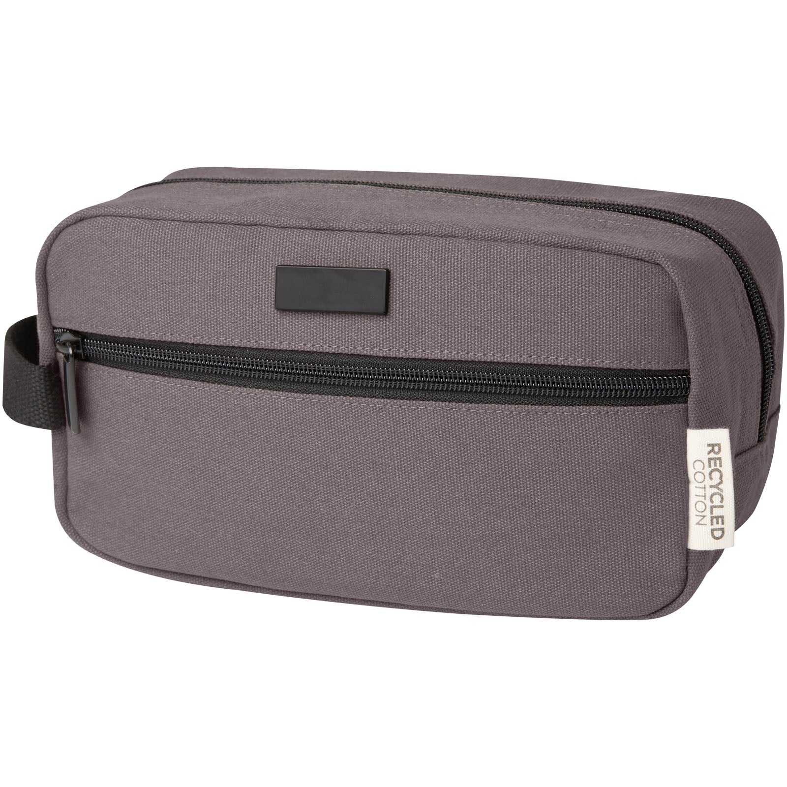 Joey Kosmetiktasche aus GRS recyceltem Canvas 3,5 L – Grau
