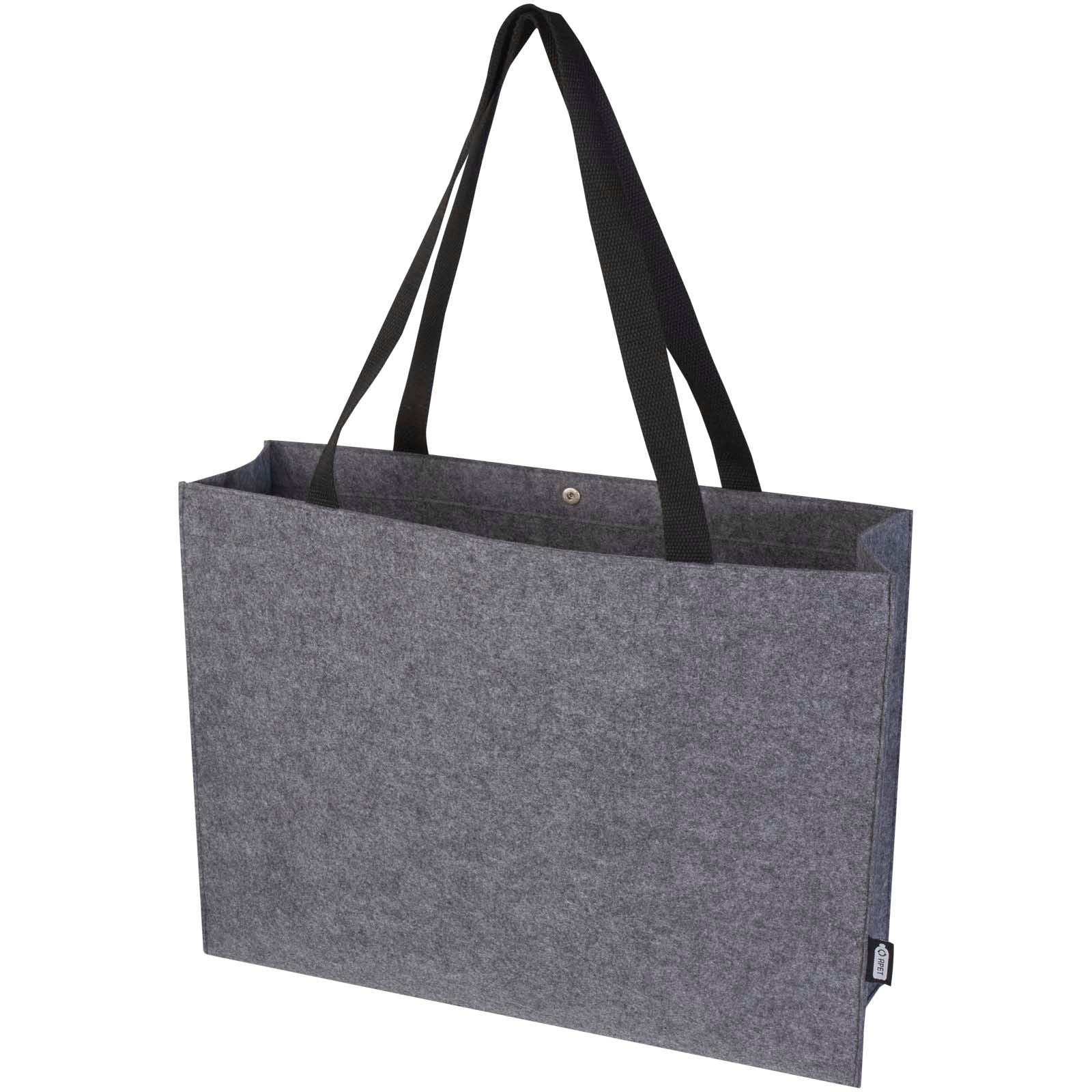 Felta Tragetasche mit Zwickel aus recyceltem GRS-Filz 20 L – Mittelgrau