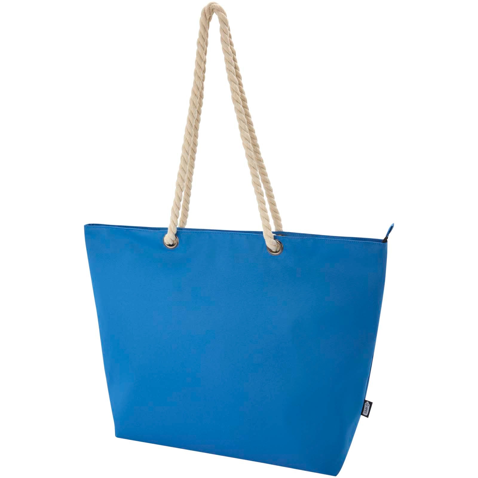 Panama Strandkühltasche mit Kordelgriffen aus recyceltem GRS-Material, 23L – Royalblau