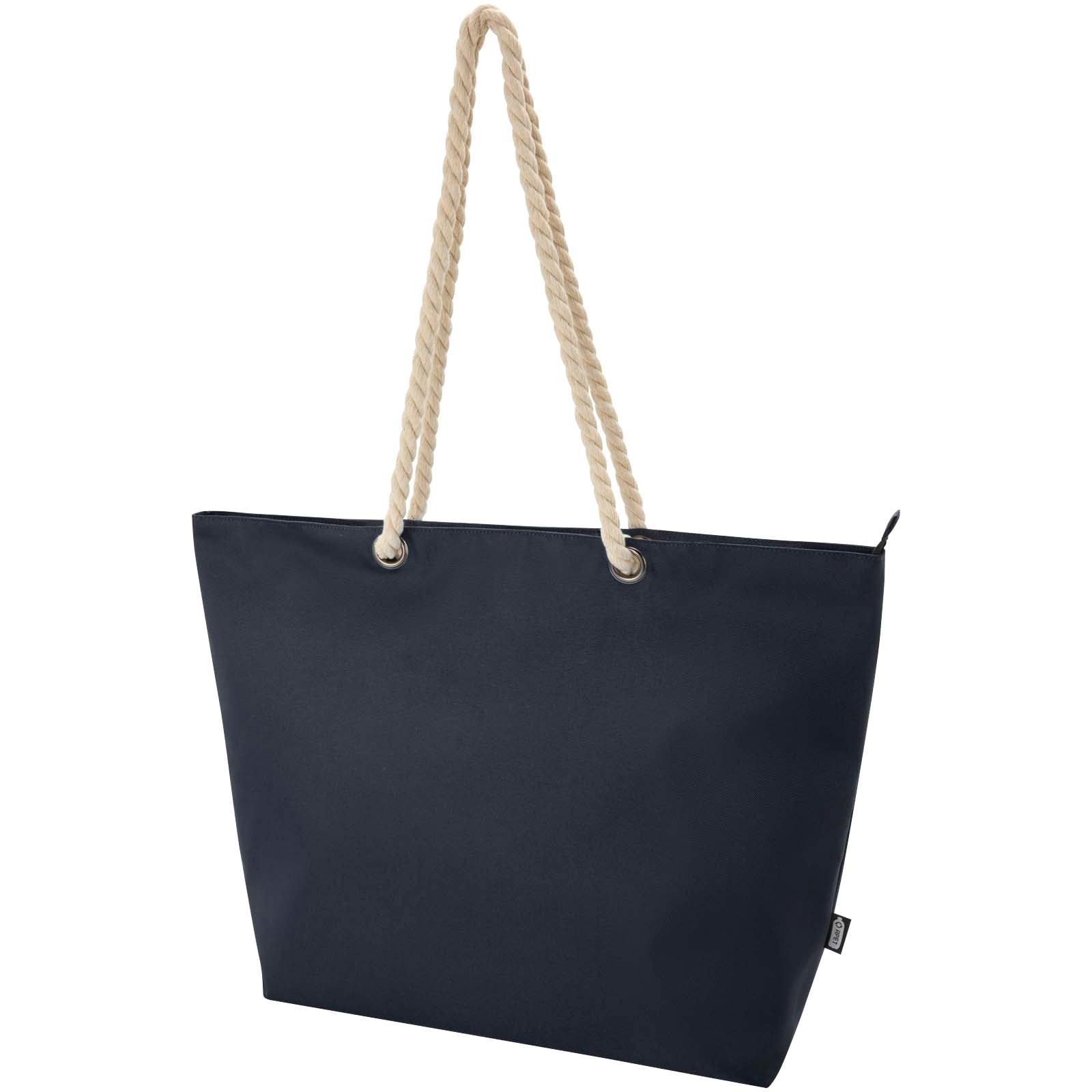 Panama Strandkühltasche mit Kordelgriffen aus recyceltem GRS-Material, 23L – Navy