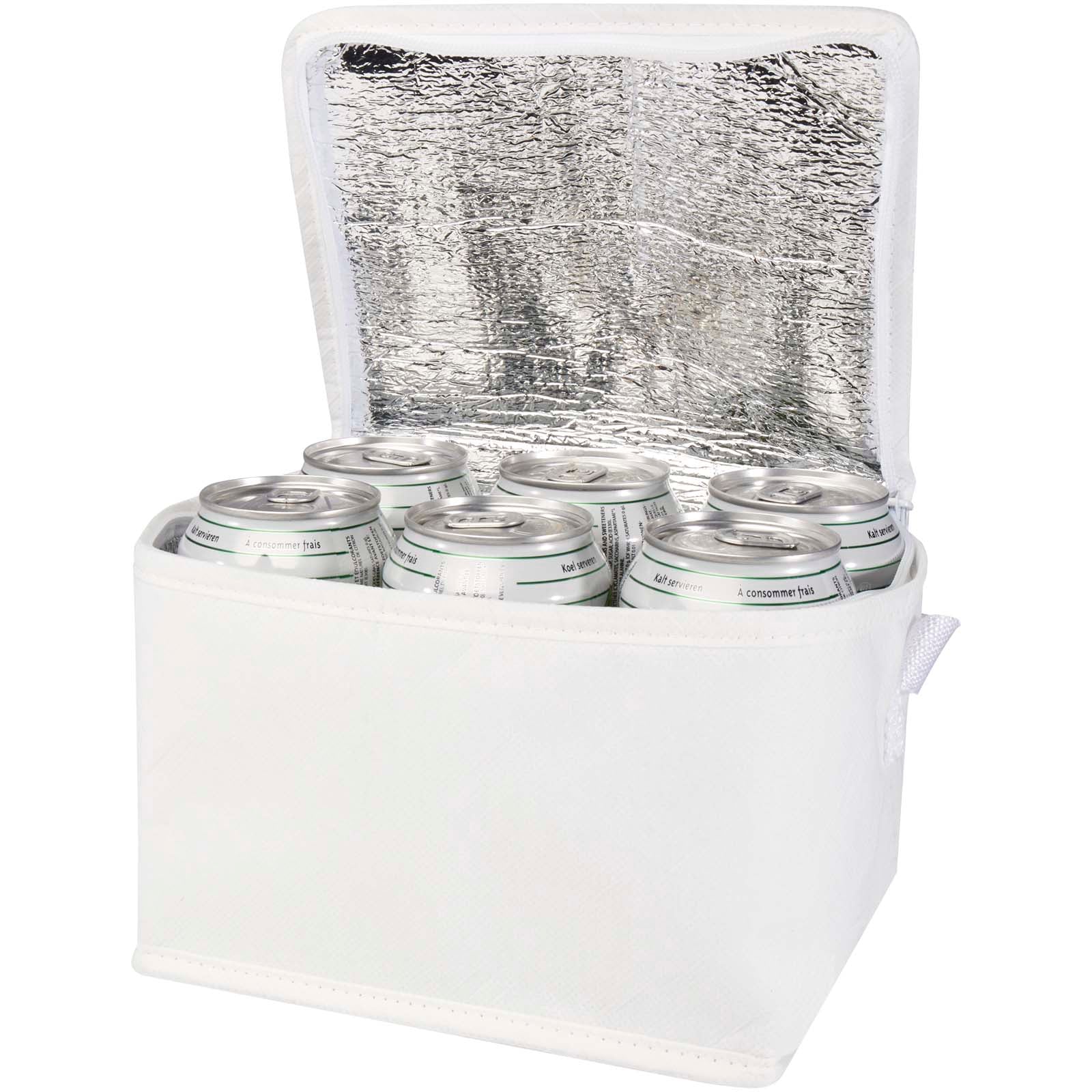 Spectrum Kühltasche aus recyceltem GRS Non Woven für 6 Dosen 4 L – Weiss