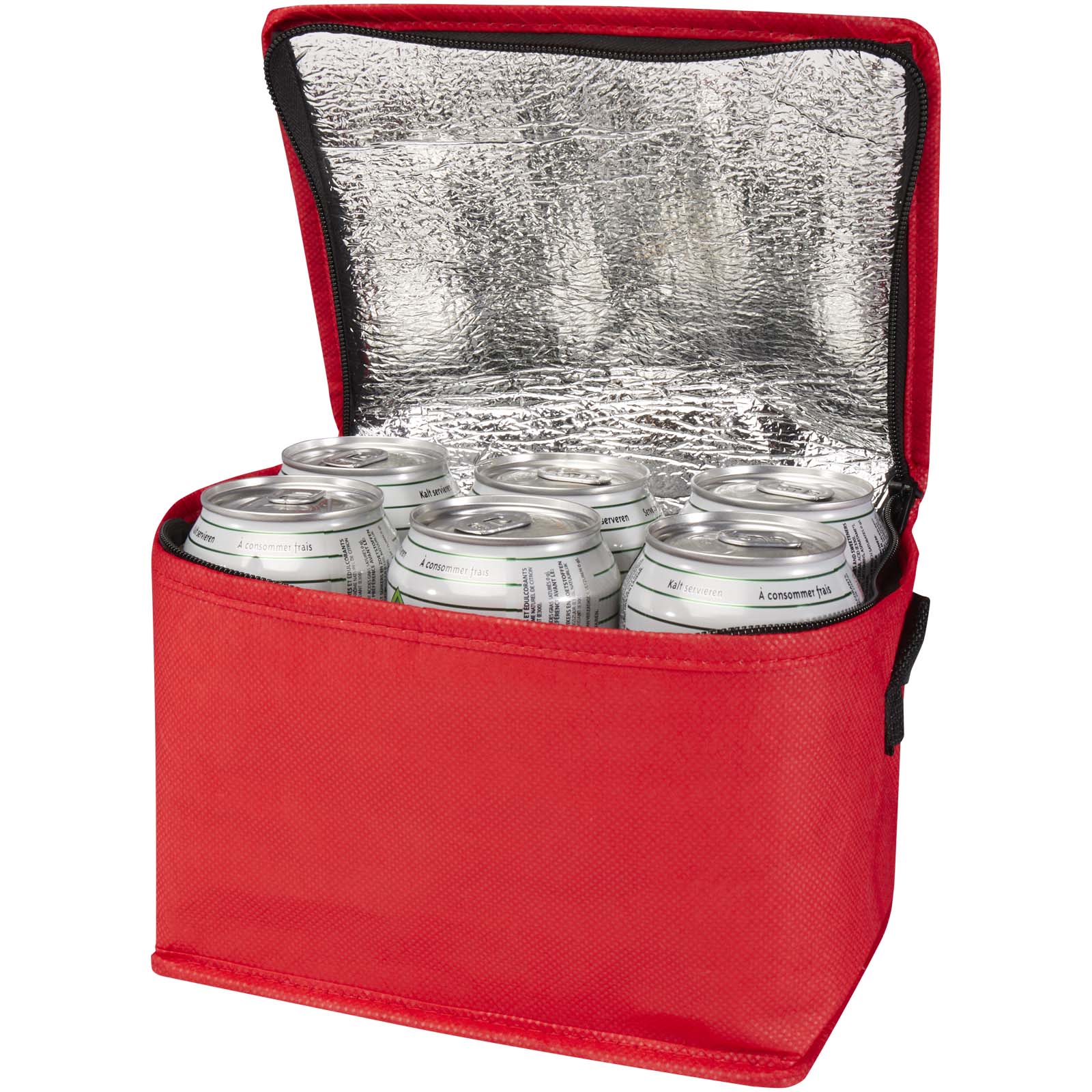 Spectrum Kühltasche aus recyceltem GRS Non Woven für 6 Dosen 4 L – Rot