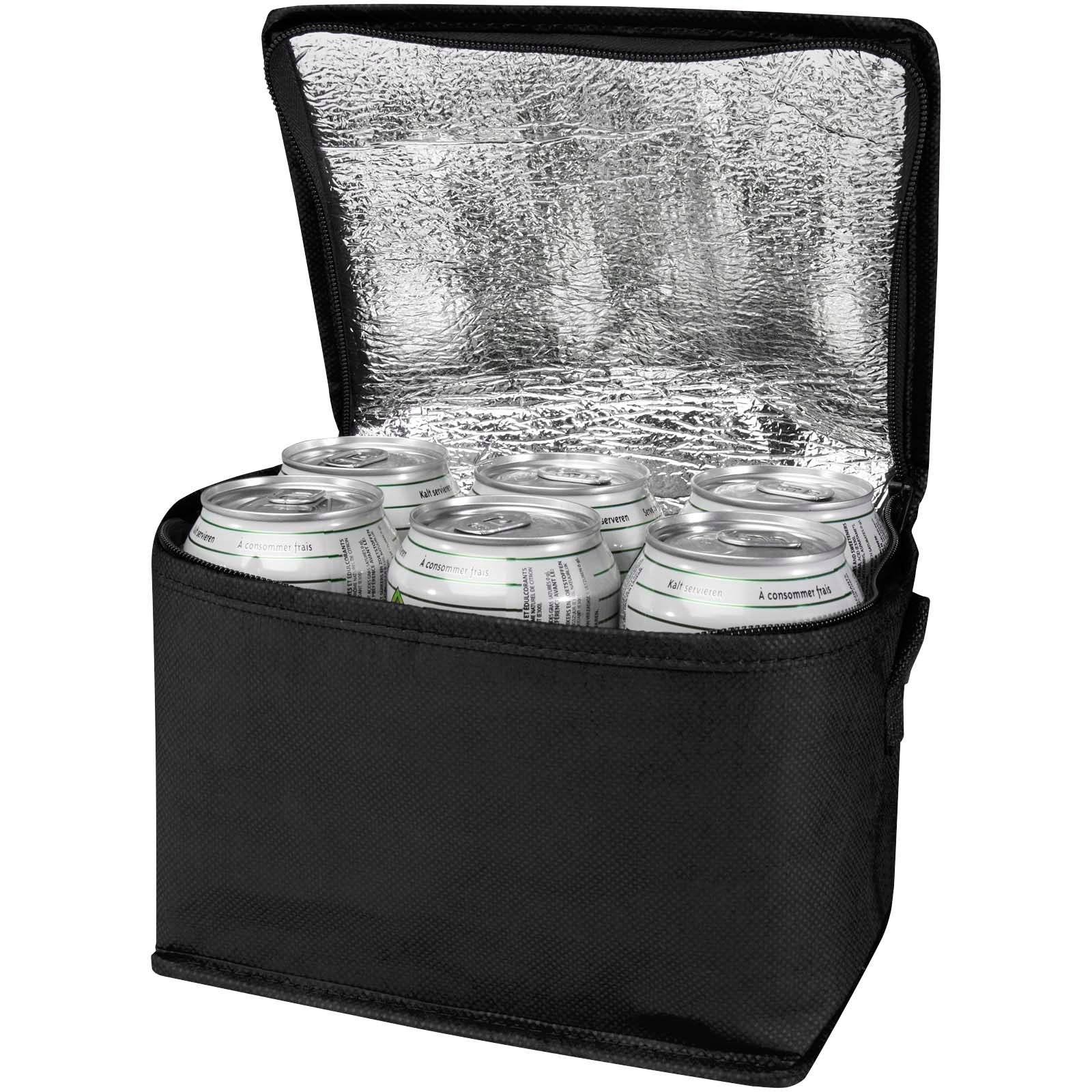 Spectrum Kühltasche aus recyceltem GRS Non Woven für 6 Dosen 4 L – Schwarz