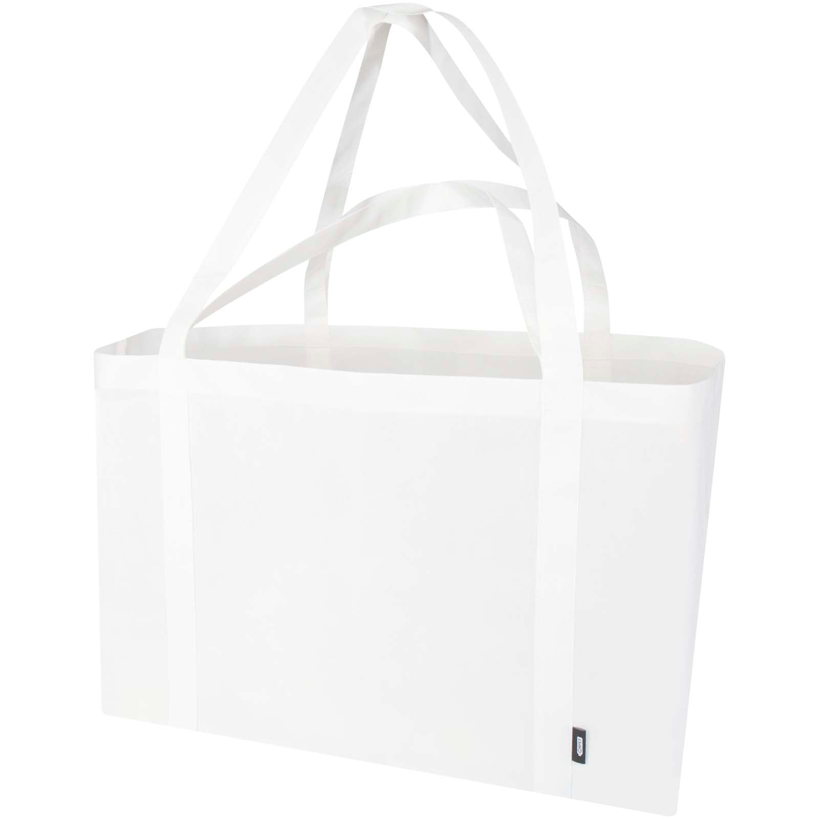 Jumbo Extra große Tragetasche aus recyceltem GRS Non Woven 65 L – Weiss