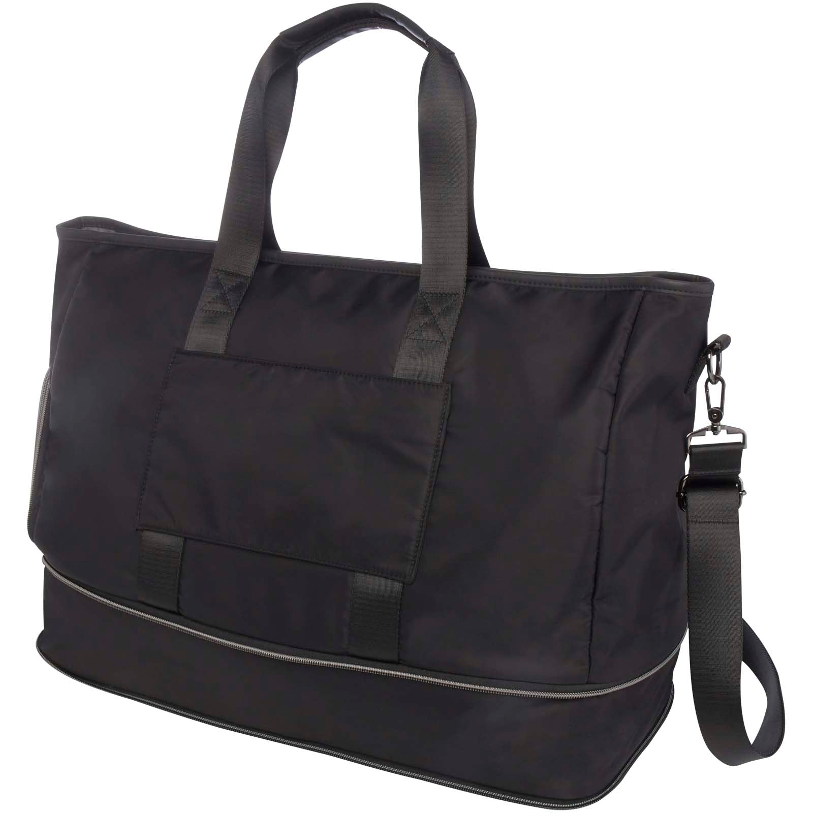 Rhine erweiterbare Reisetasche aus recyceltem Material 35 L – Schwarz