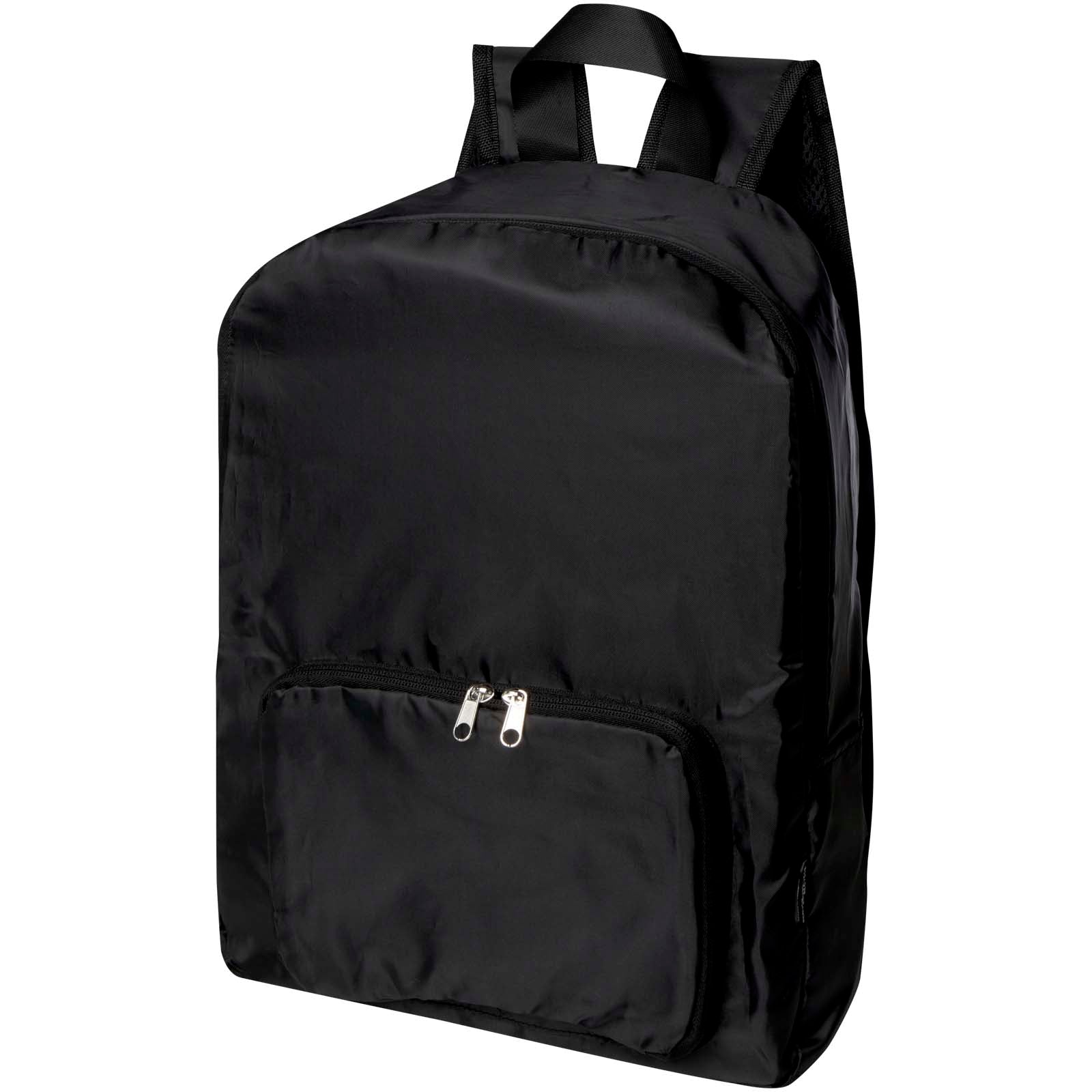 EcoFold faltbarer RPET Rucksack 15 L – Schwarz