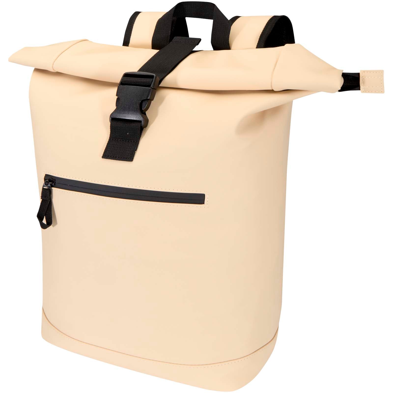 Resi Plus 15" GRS-recycelter Rolltop Rucksack 18 L – Oatmeal