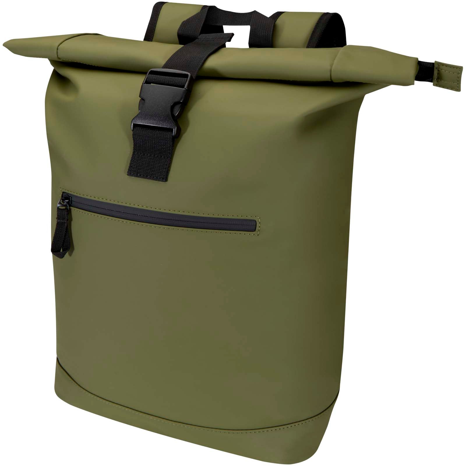 Resi Plus 15" GRS-recycelter Rolltop Rucksack 18 L – Waldgrün