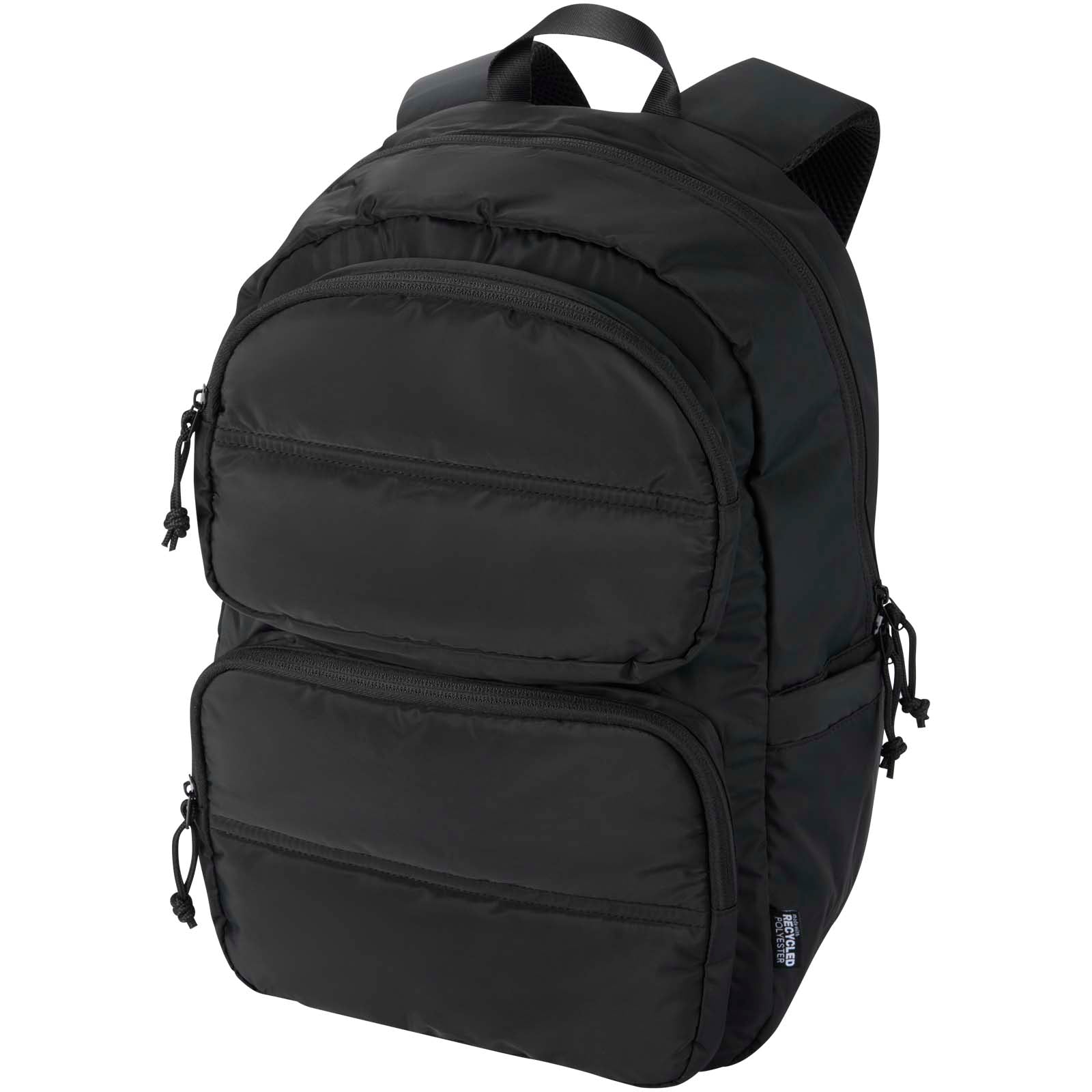Puffer 15,6" GRS recycelter Laptoprucksack 18L – Schwarz