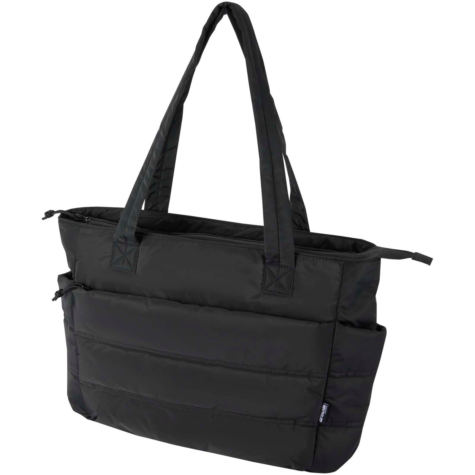 Puffer 15,6" GRS recycelte Laptoptragetasche 18L – Schwarz