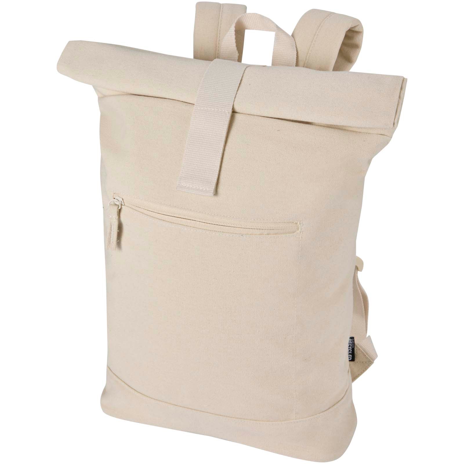 Recanvas 14” GRS recycelter Rolltop-Rucksack 16L – Sandstone
