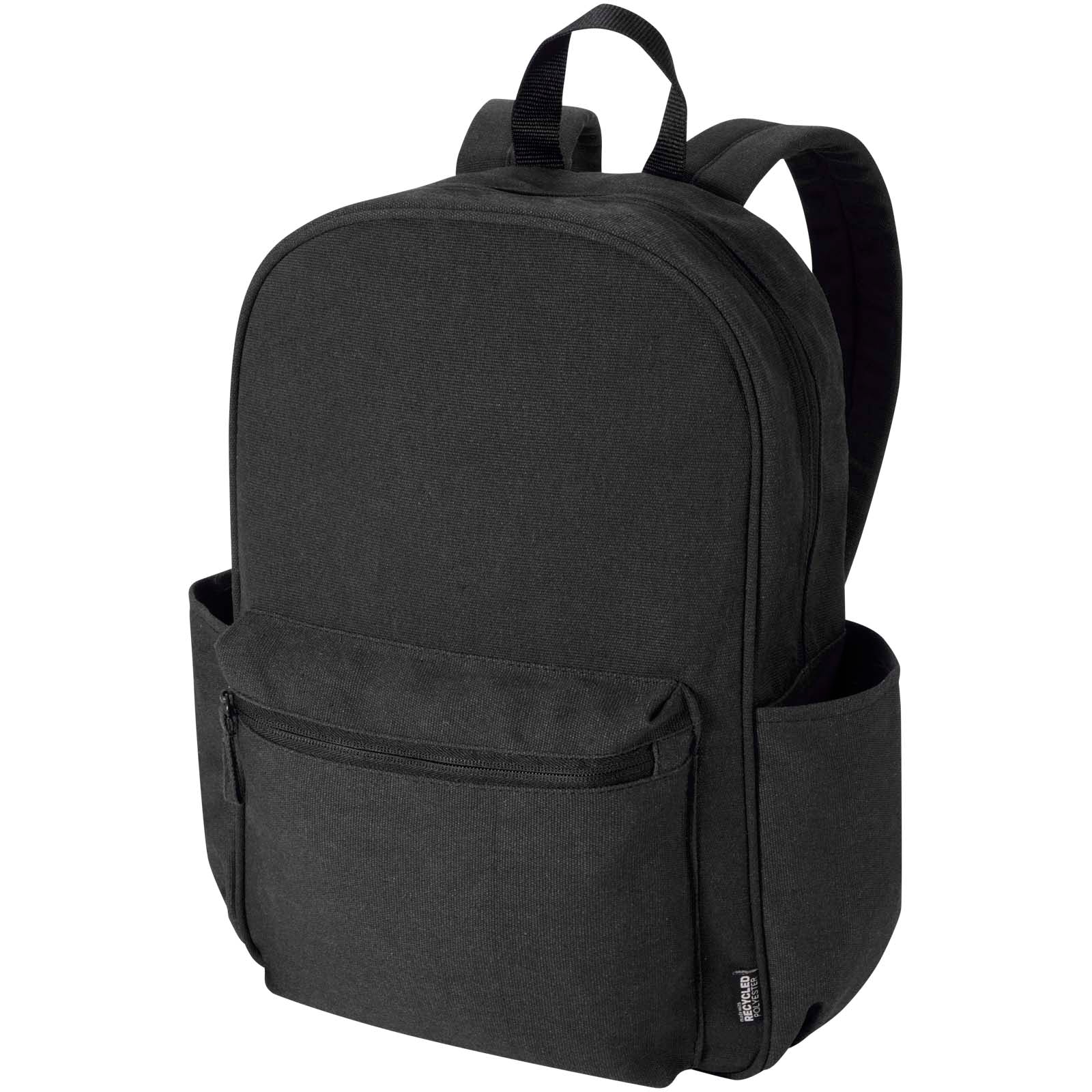 Recanvas 15,6” GRS recycelter City-Rucksack 16L – Schwarz