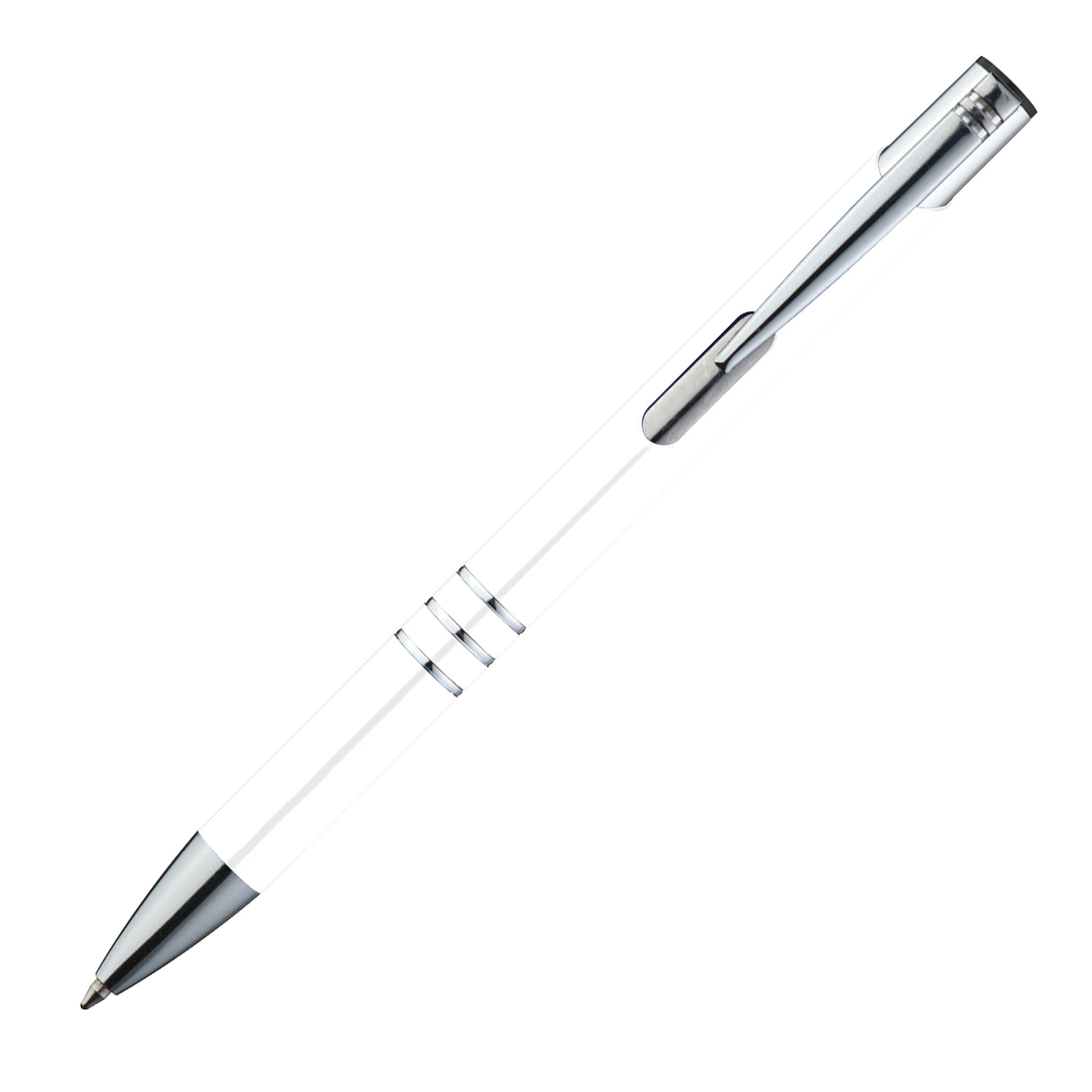 Kugelschreiber aus Metall mit 3 Zierringen ESTEBAN