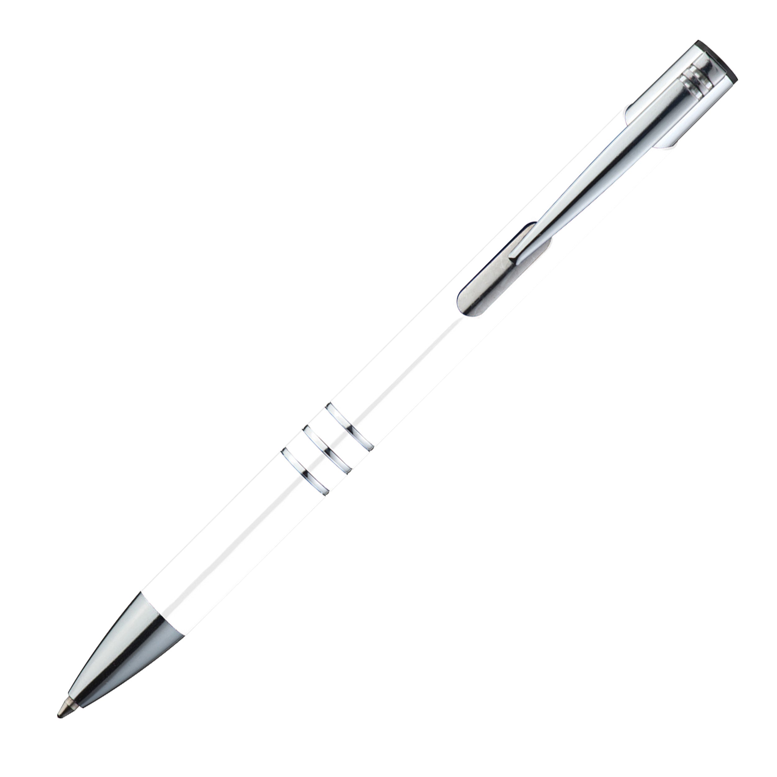 Kugelschreiber aus Metall mit 3 Zierringen ESTEBAN