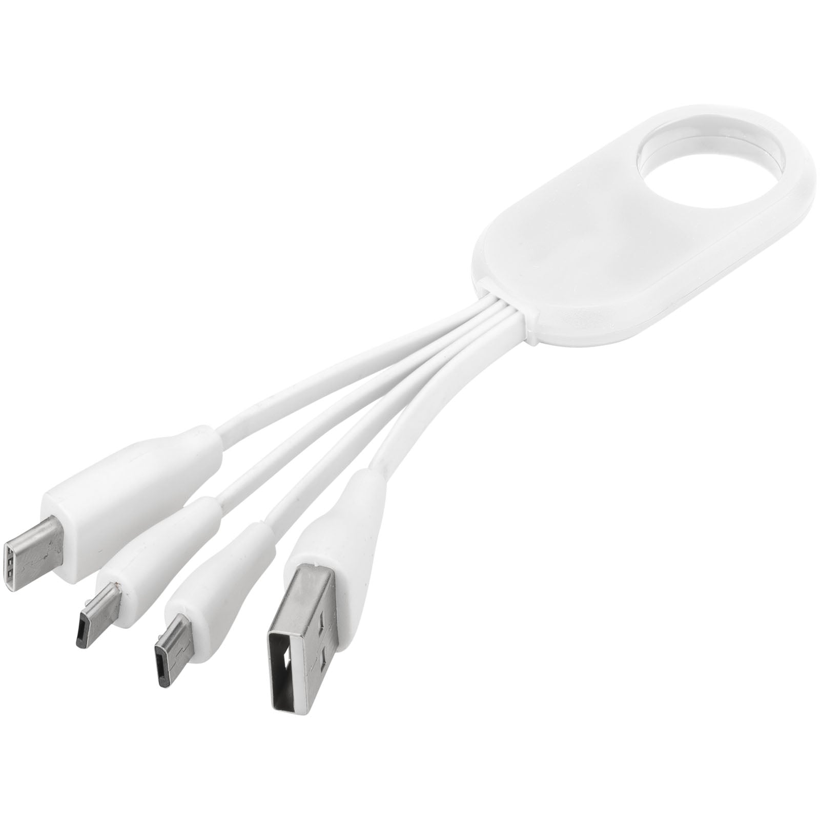 Troup 4-in-1-Ladekabel mit Typ C Spitze – Weiss