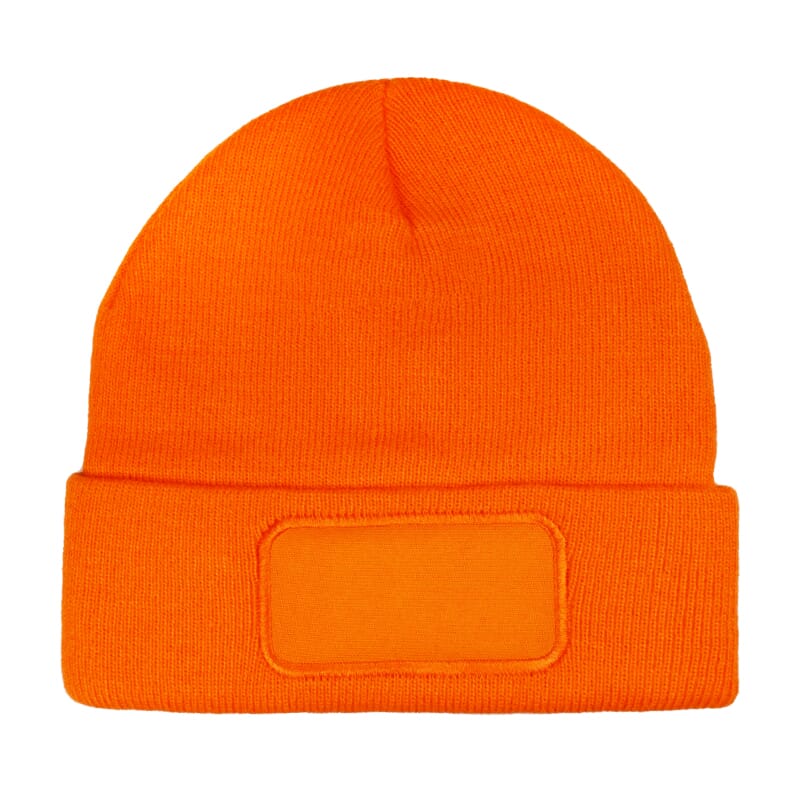 Strickmütze mit Label