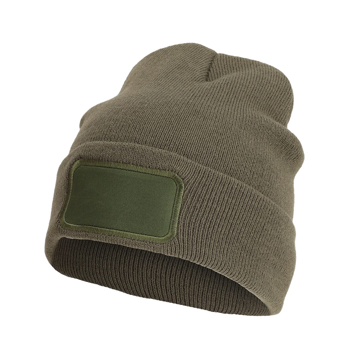Strickmütze mit Label