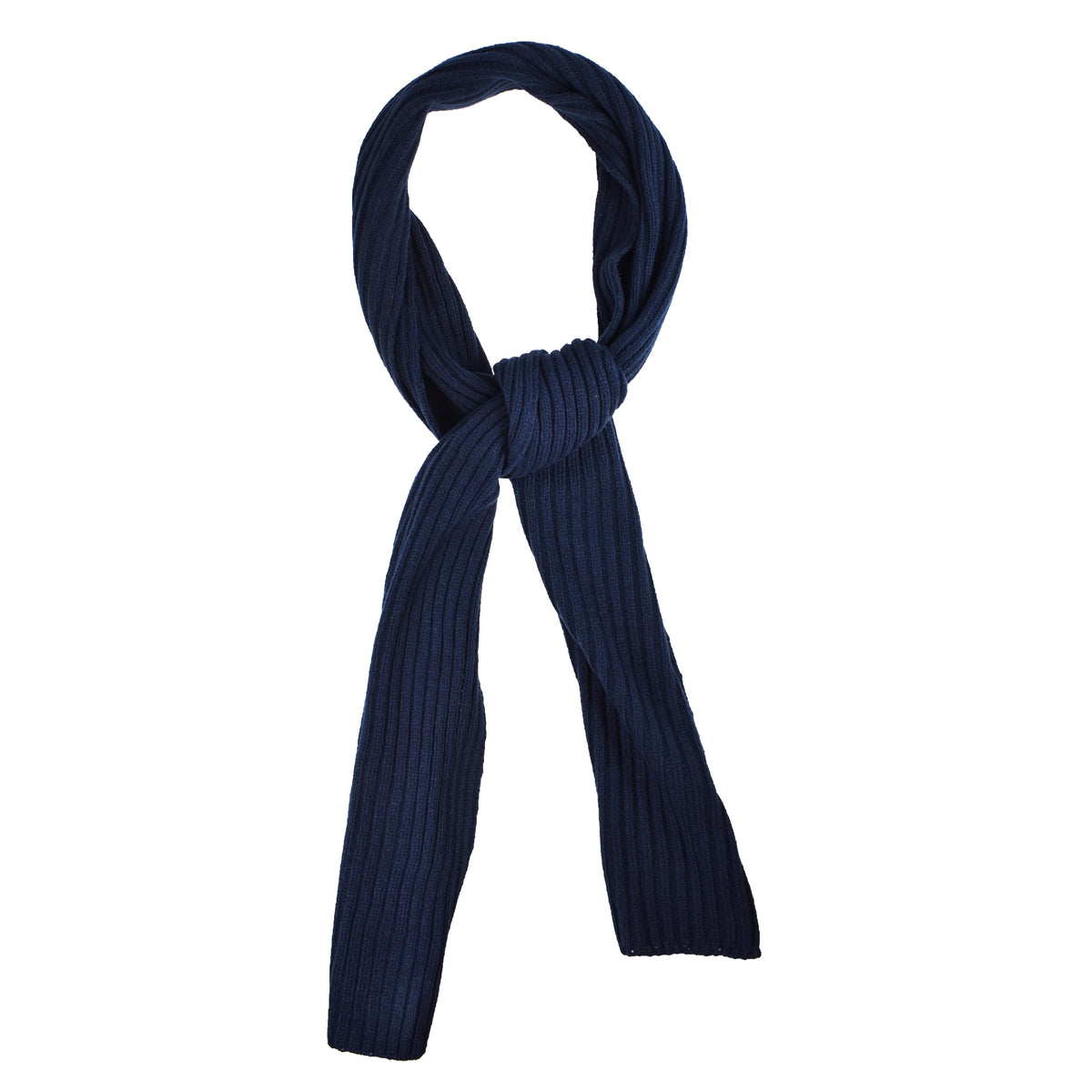 Grob gestrickter Schal 180 × 20 cm – Navy