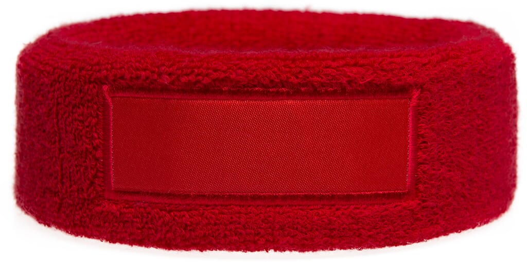 Frottier Stirnband mit Label