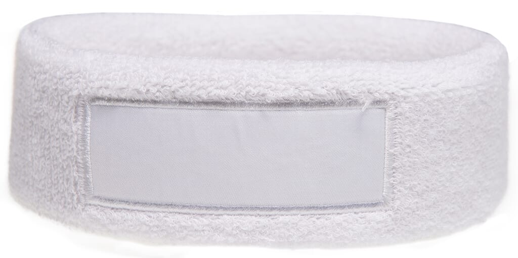 Frottier Stirnband mit Label