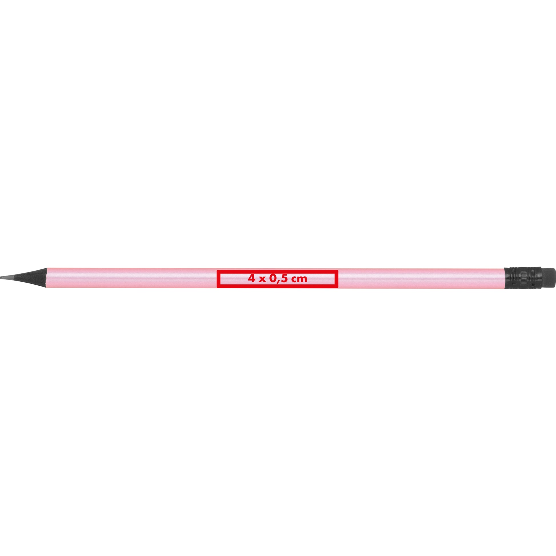 Bleistift mit Radiergummi in Metallic-Farben JAMES