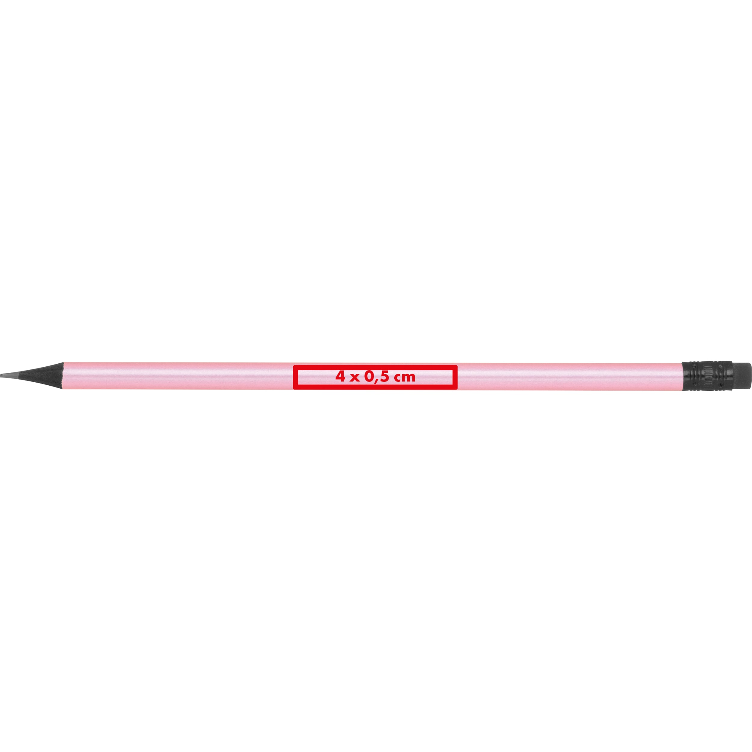 Bleistift mit Radiergummi in Metallic-Farben JAMES