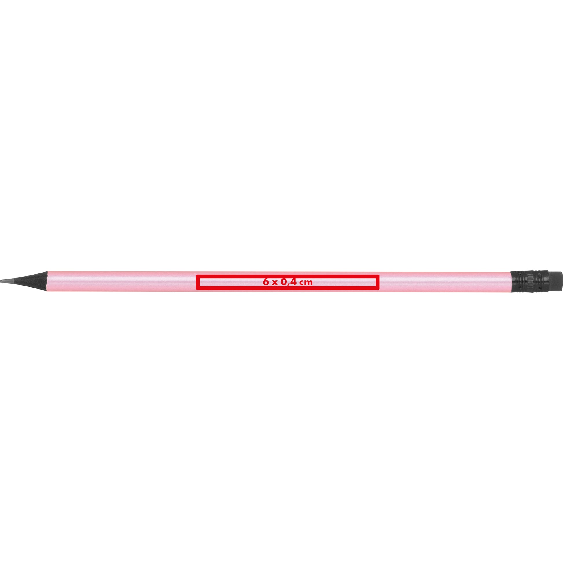 Bleistift mit Radiergummi in Metallic-Farben JAMES