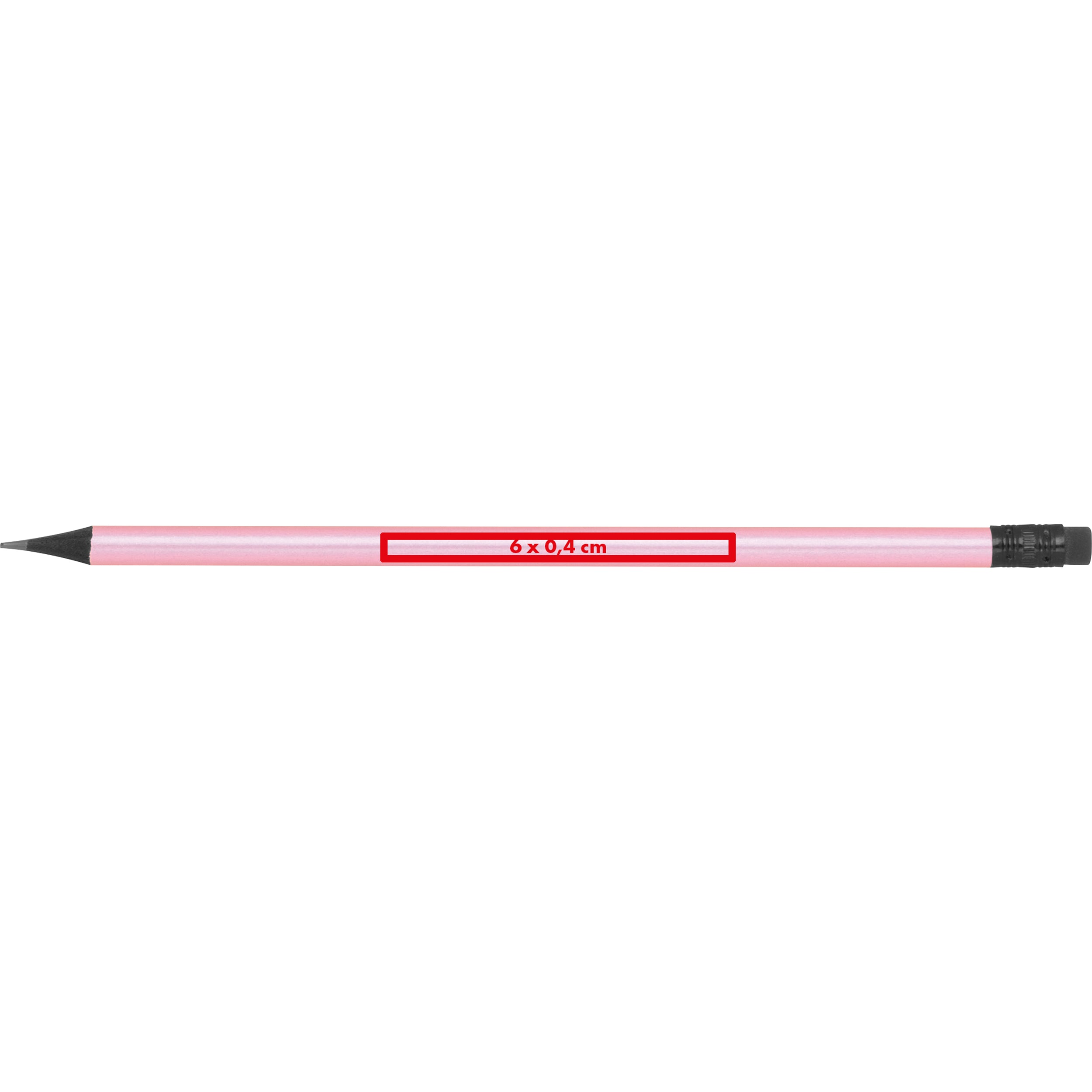 Bleistift mit Radiergummi in Metallic-Farben JAMES