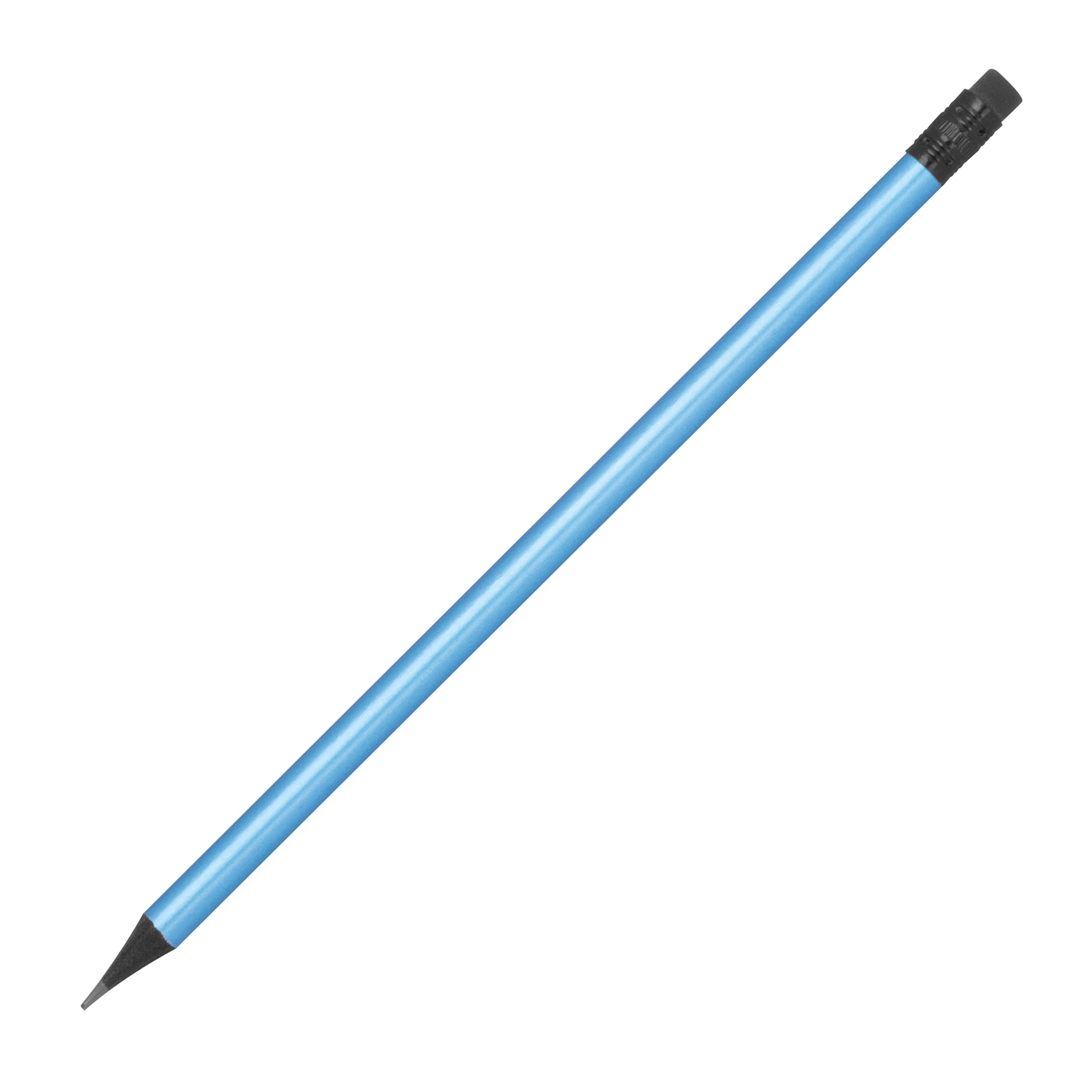 Bleistift mit Radiergummi in Metallic-Farben JAMES