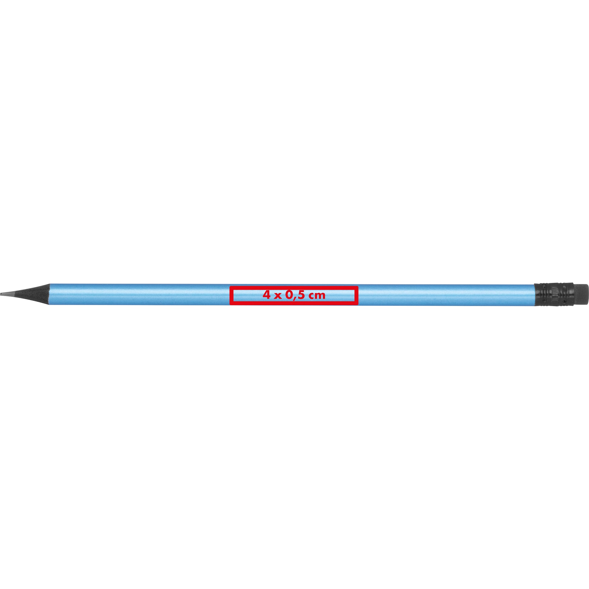 Bleistift mit Radiergummi in Metallic-Farben JAMES