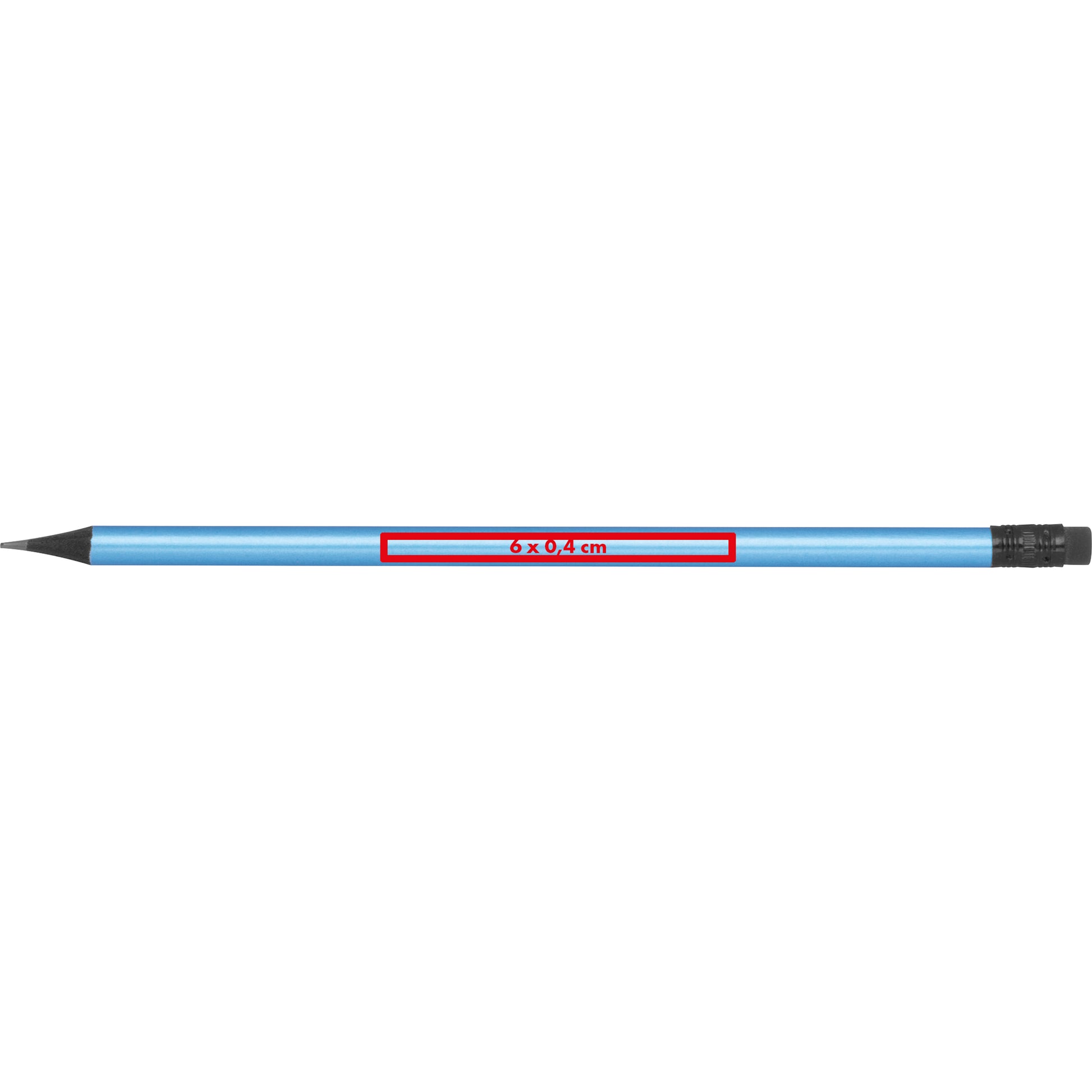 Bleistift mit Radiergummi in Metallic-Farben JAMES