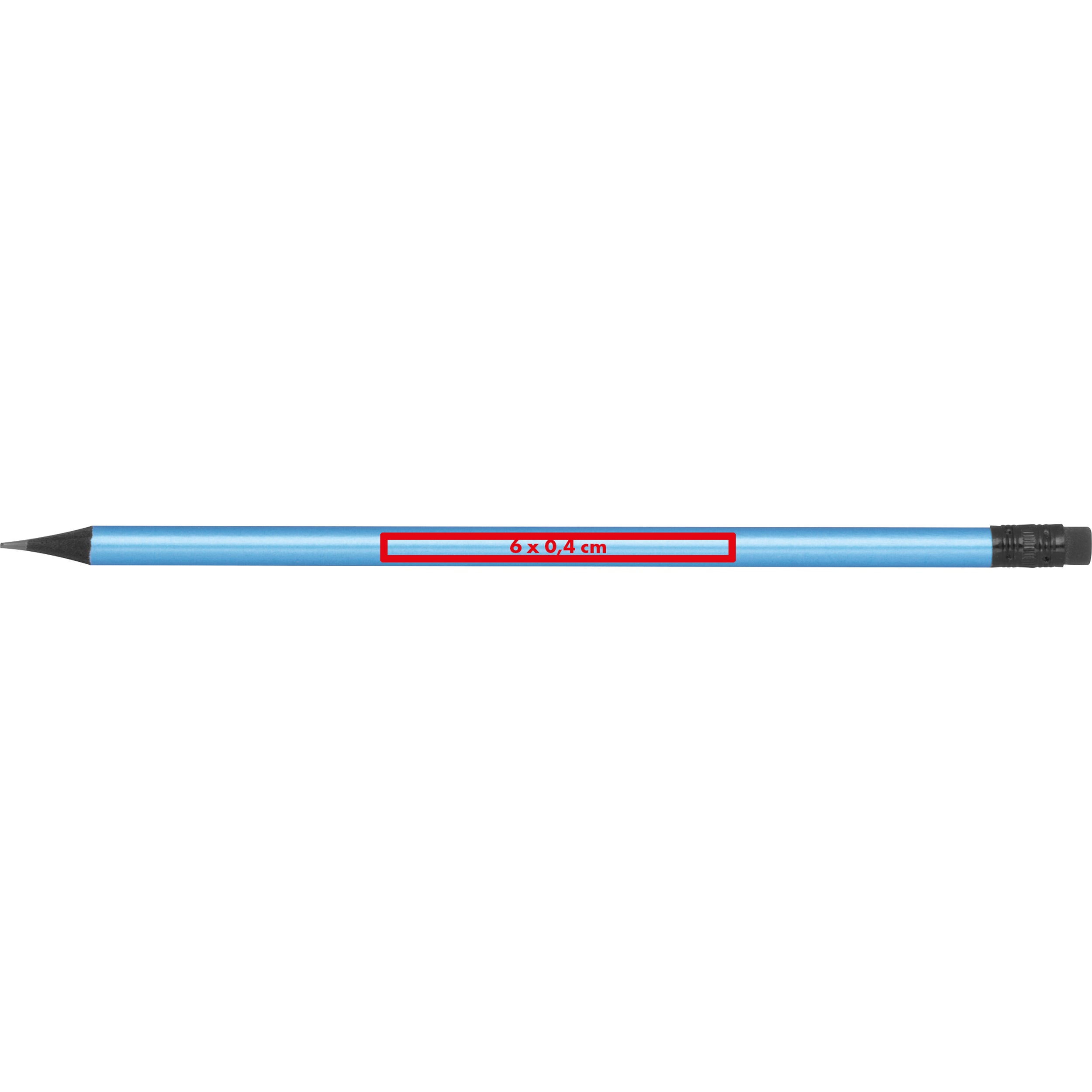 Bleistift mit Radiergummi in Metallic-Farben JAMES
