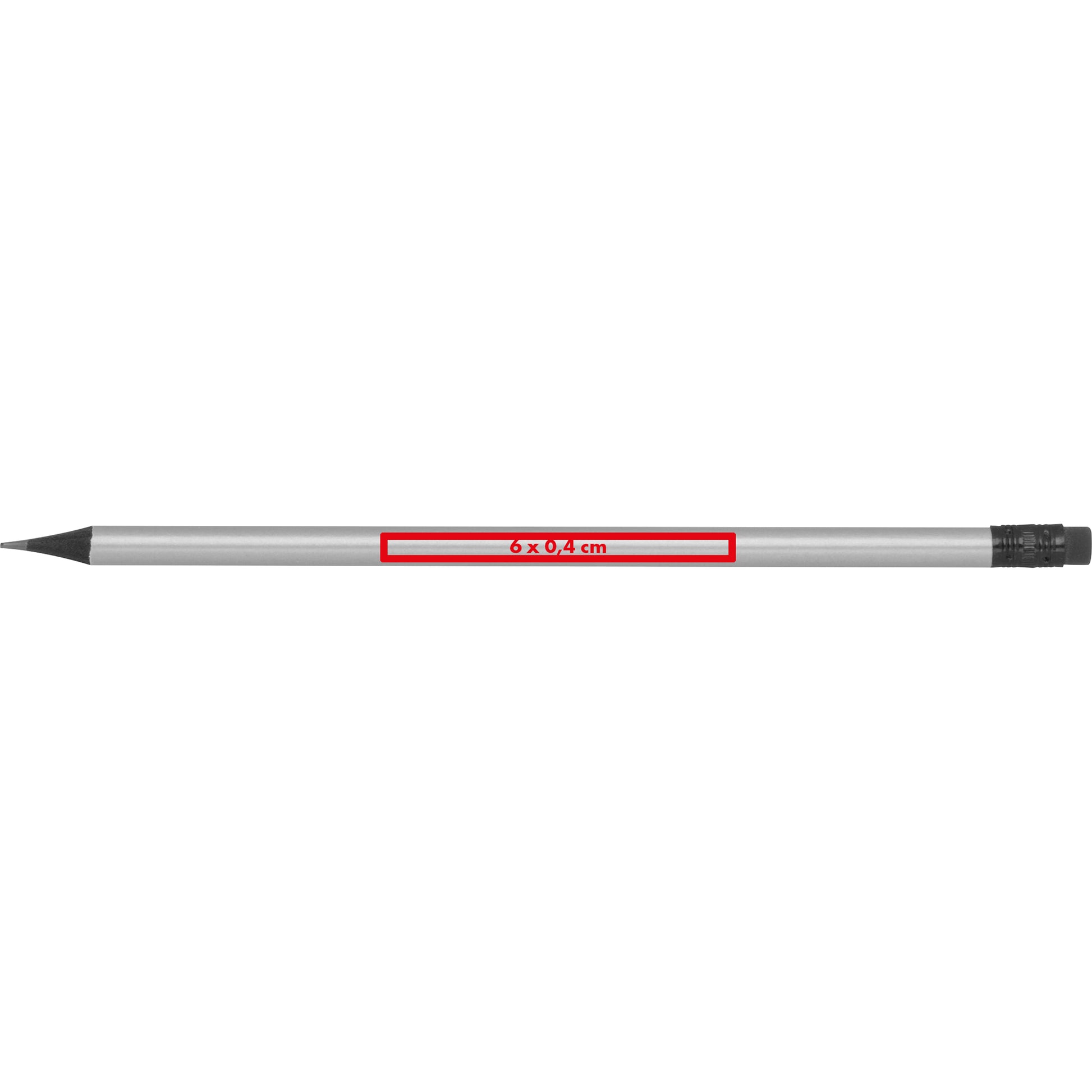 Bleistift mit Radiergummi in Metallic-Farben JAMES