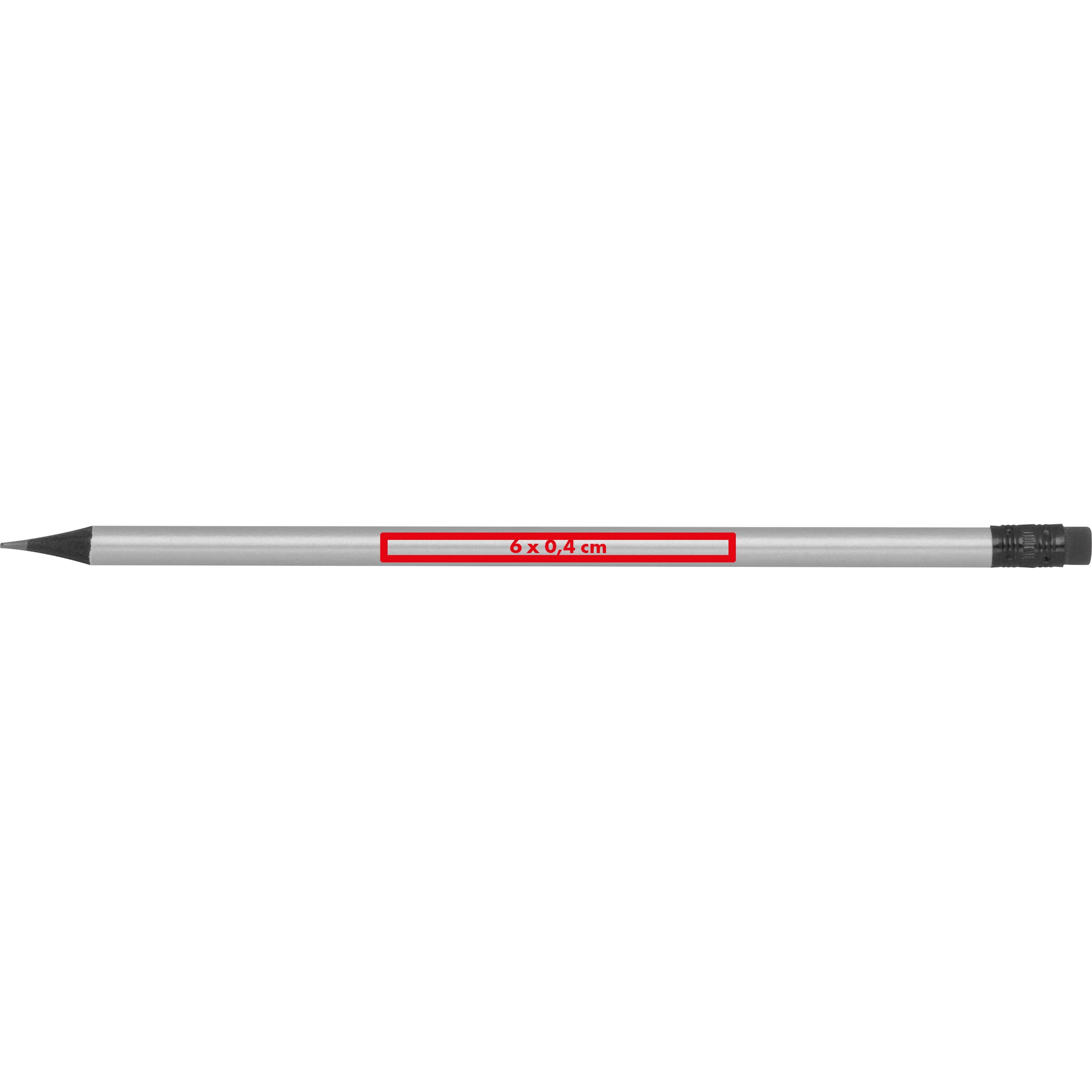 Bleistift mit Radiergummi in Metallic-Farben JAMES