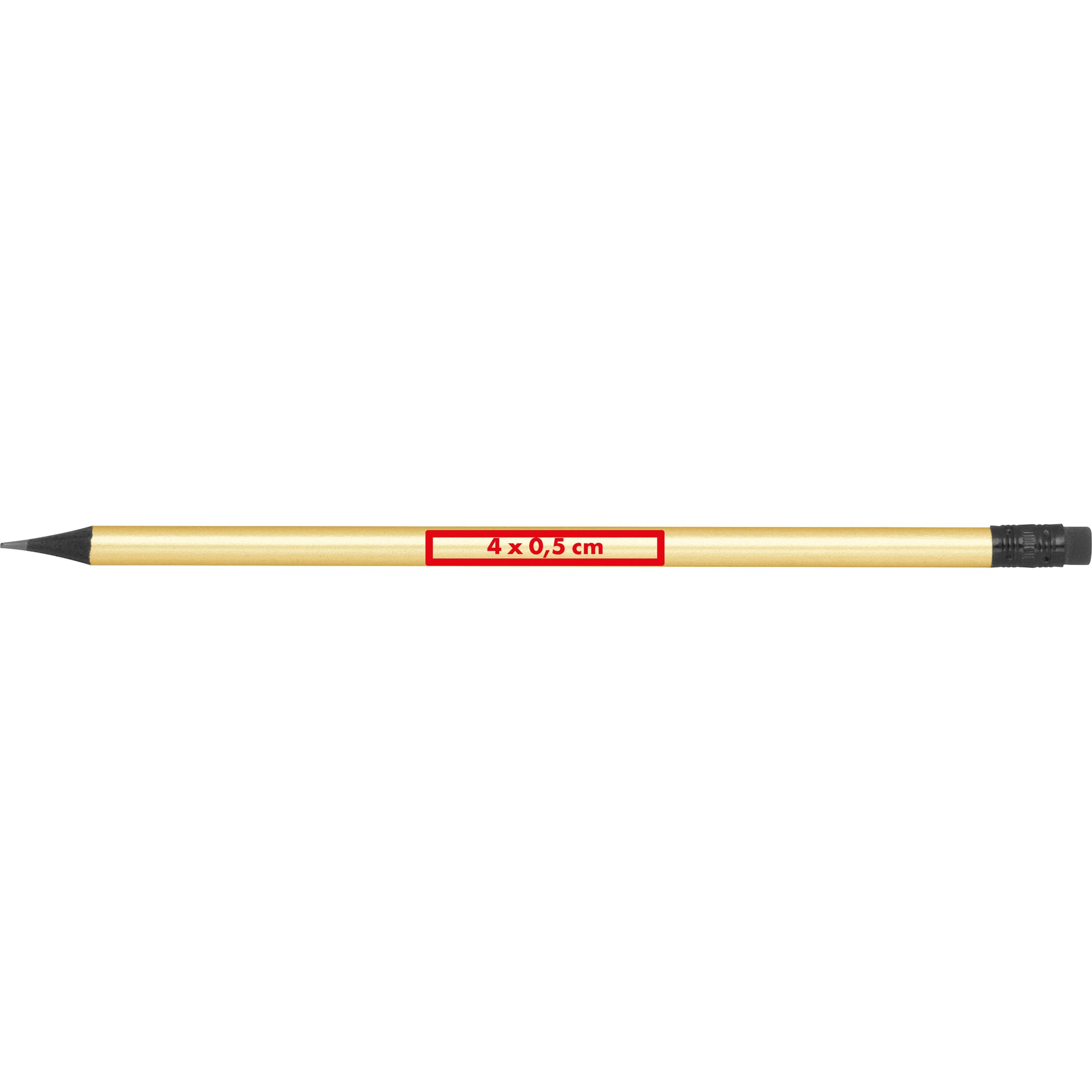 Bleistift mit Radiergummi in Metallic-Farben JAMES