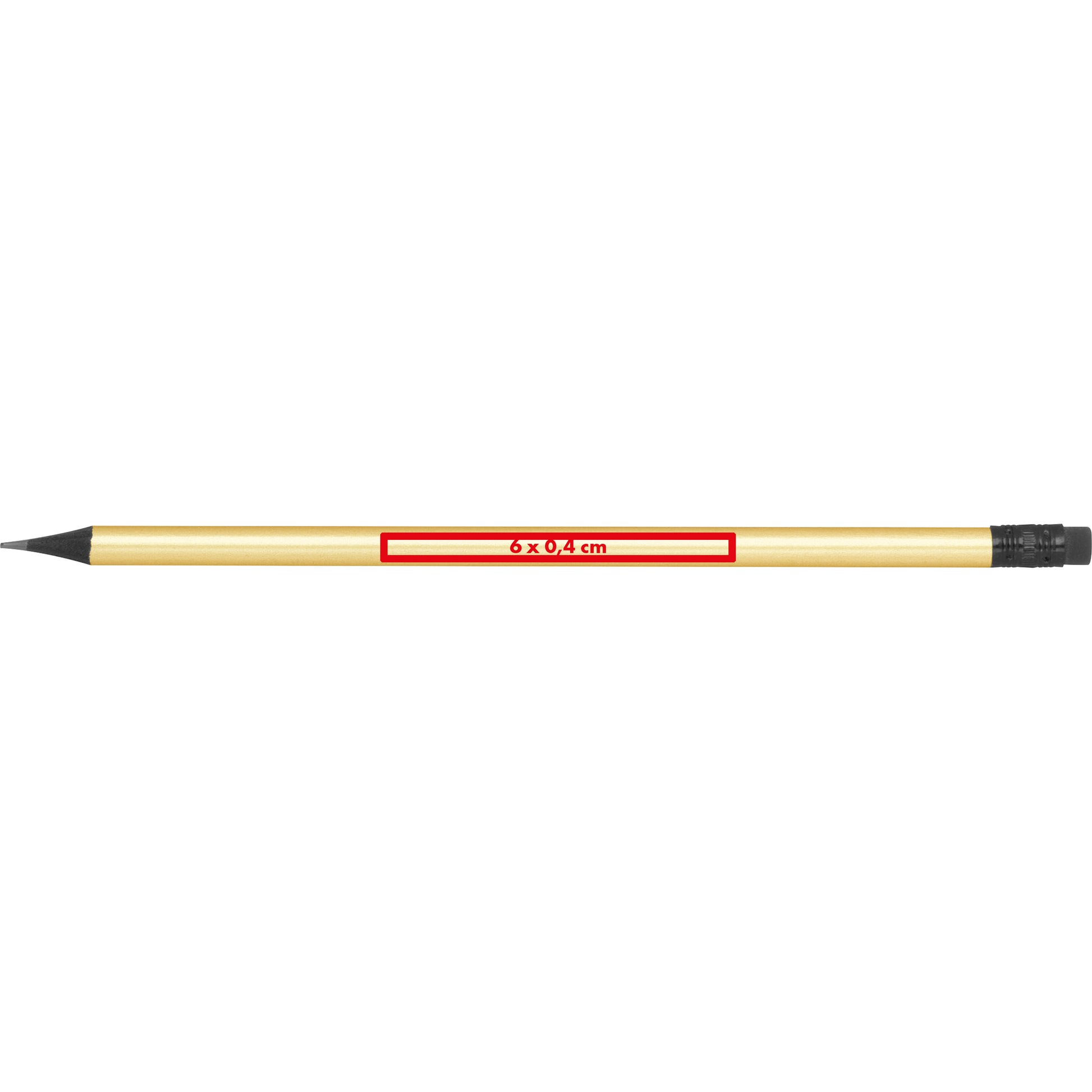 Bleistift mit Radiergummi in Metallic-Farben JAMES